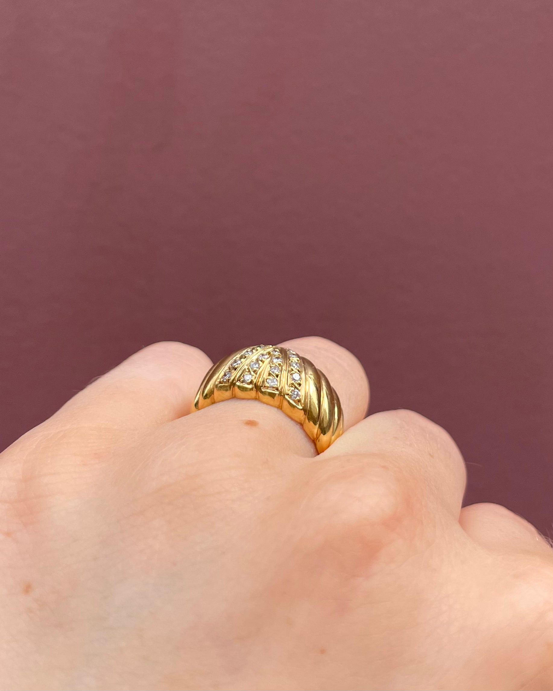 Bague Jonc or 6,57g & Diamants "Jazina"