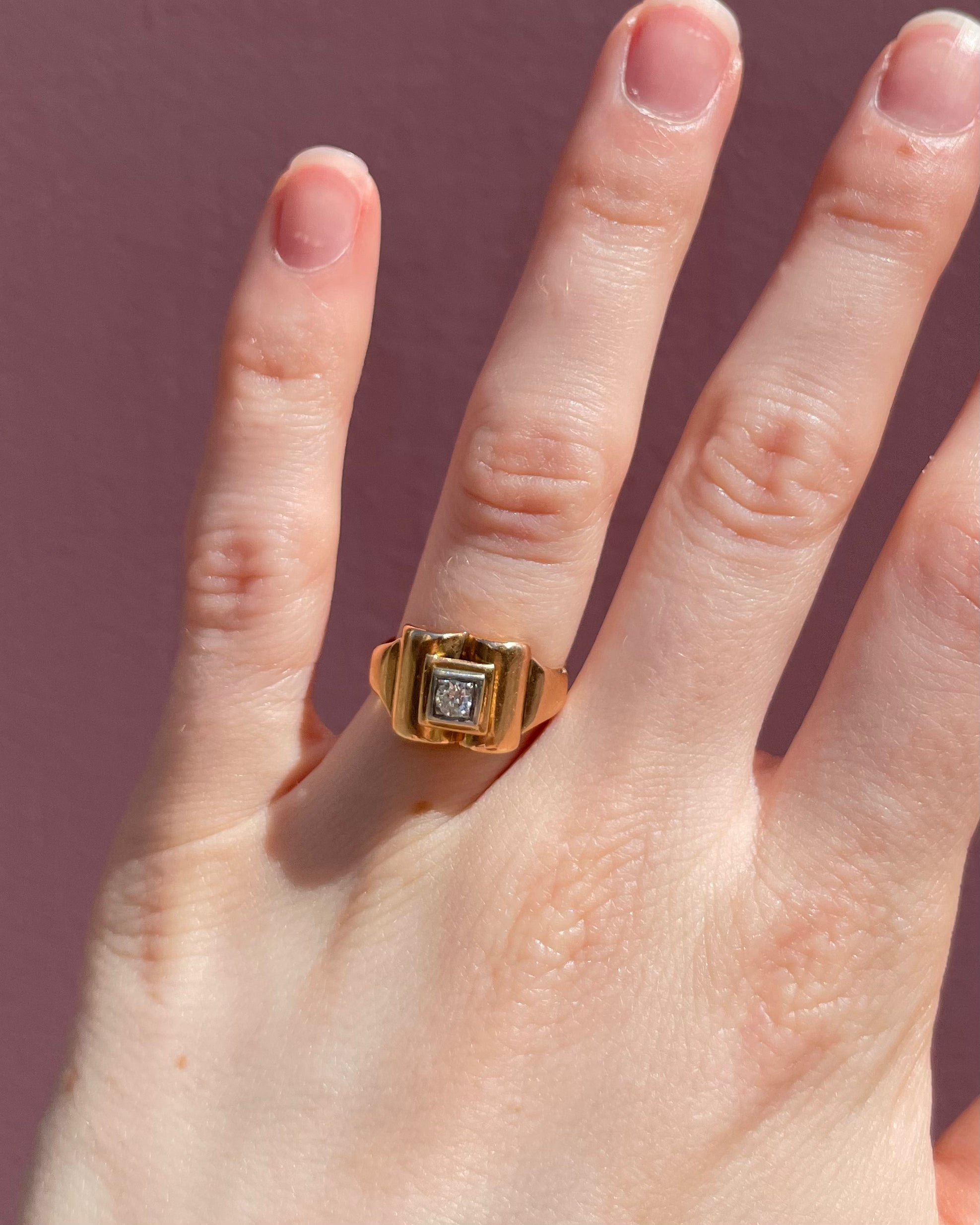 Bague Tank Diamant Vintage "Corine"