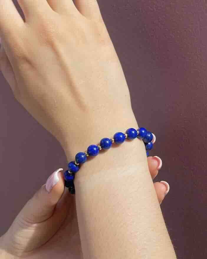 Lapis-Lazuli “Liba” beaded bracelet
