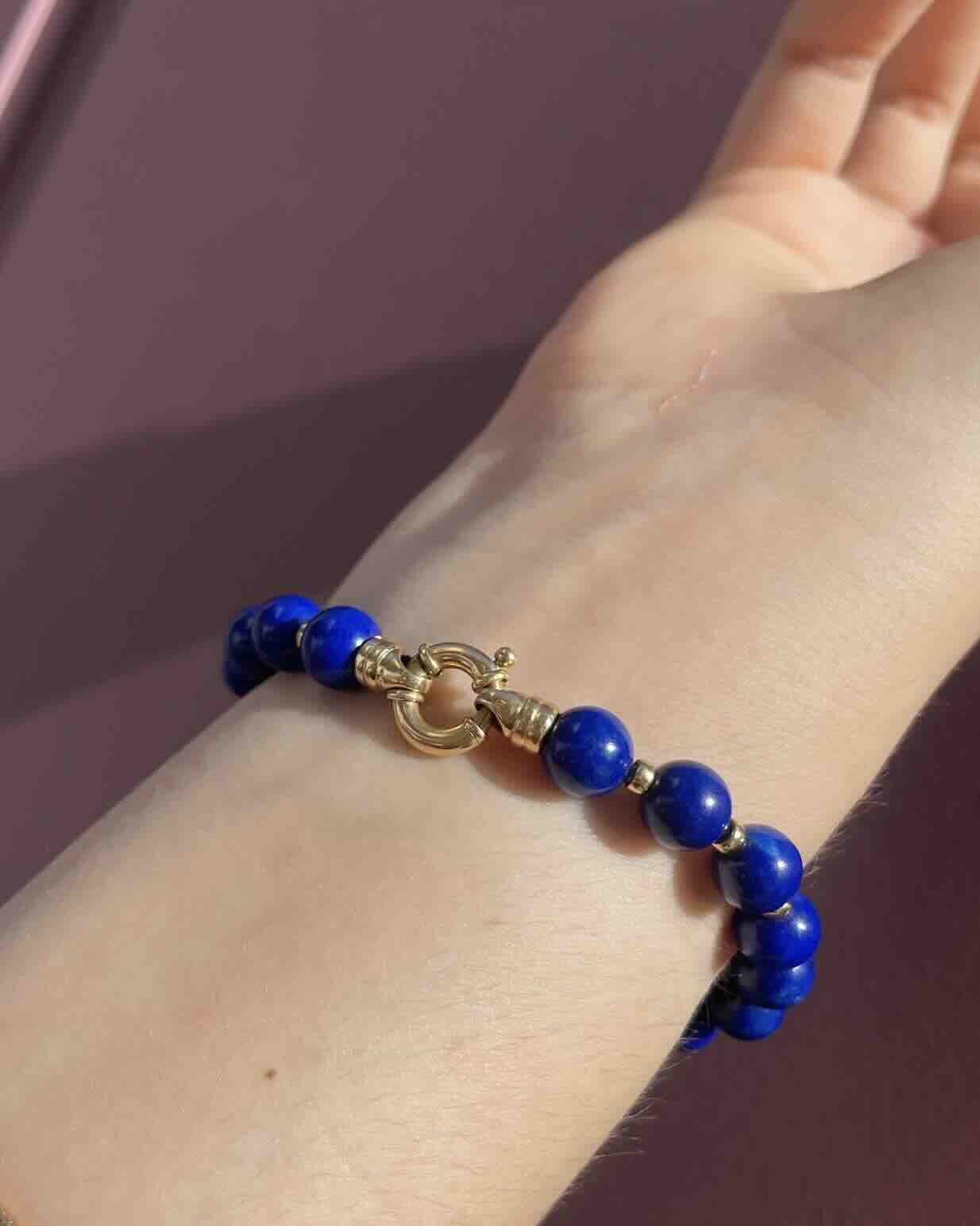 Pulsera de cuentas de lapislázuli “Liba”