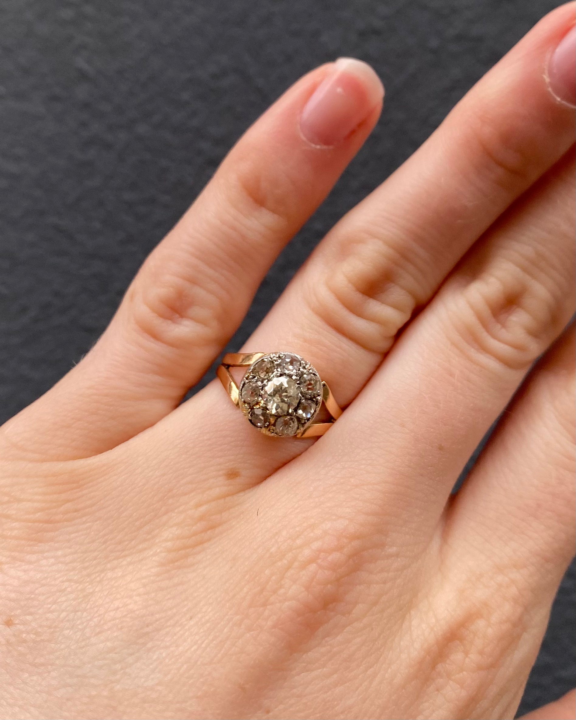 Bague Art-Déco Diamants 0.83 carat "Kessy"