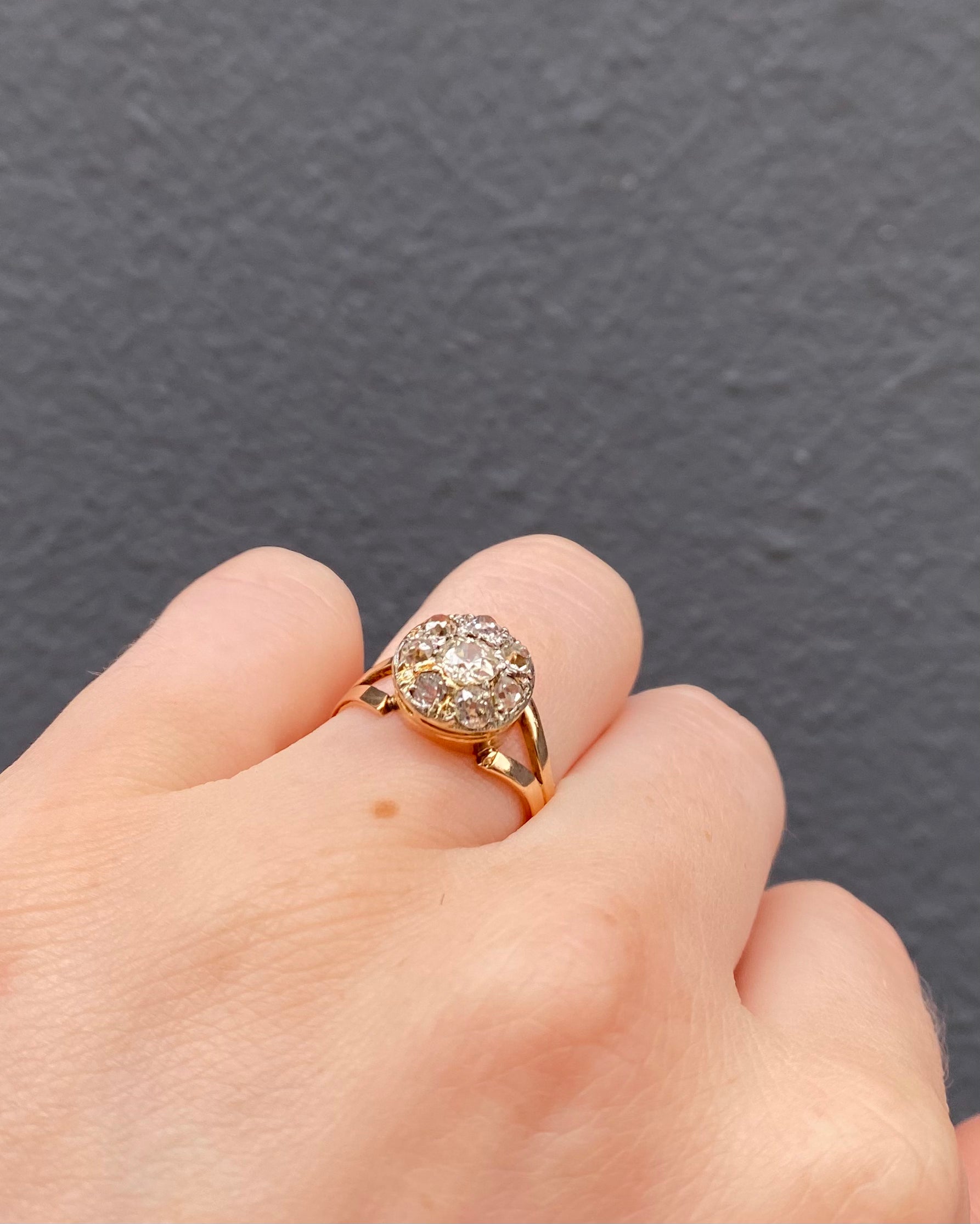 Bague Art-Déco Diamants 0.83 carat "Kessy"