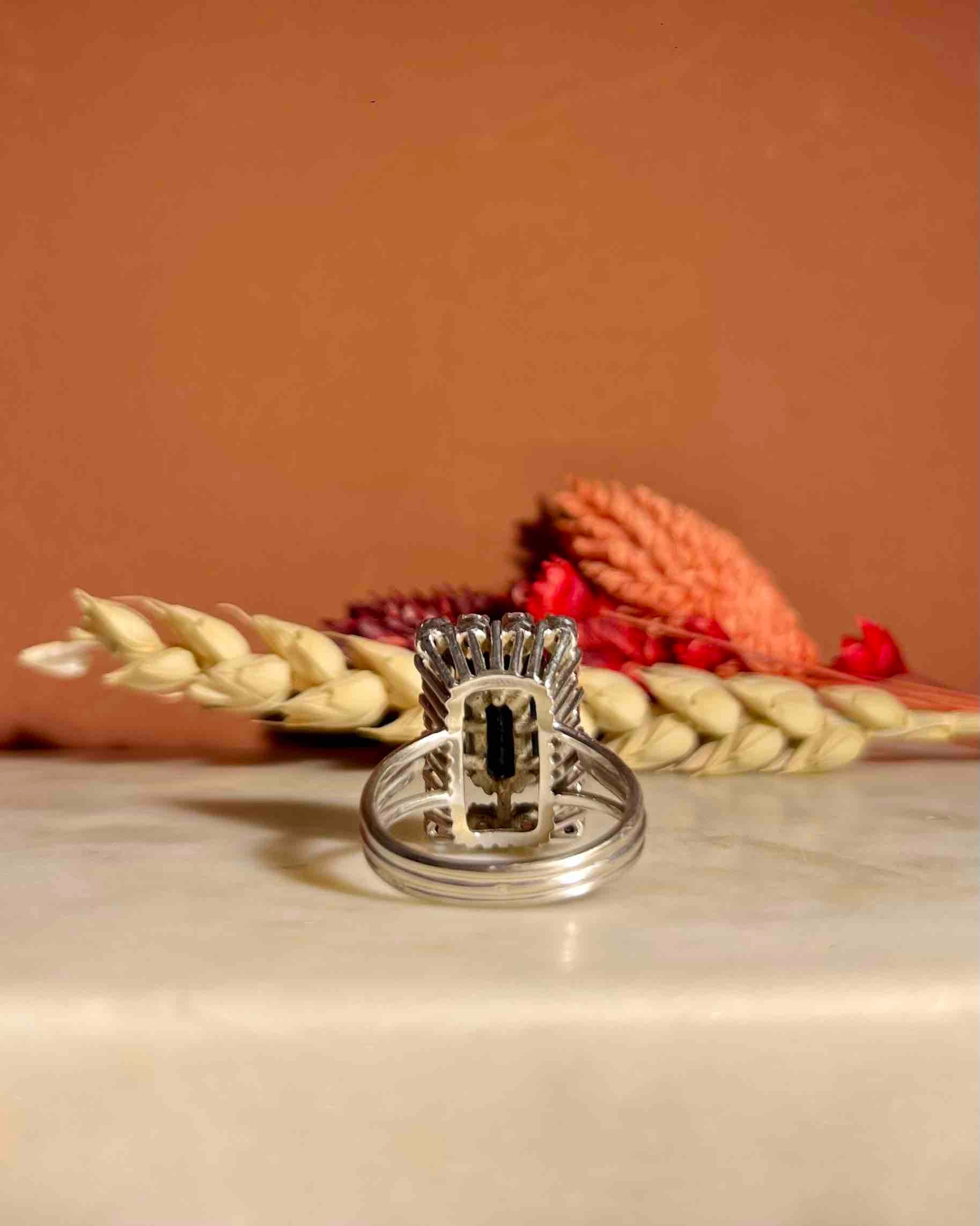 3-carat Sapphire & Diamond "Cleopatra" Daisy Ring