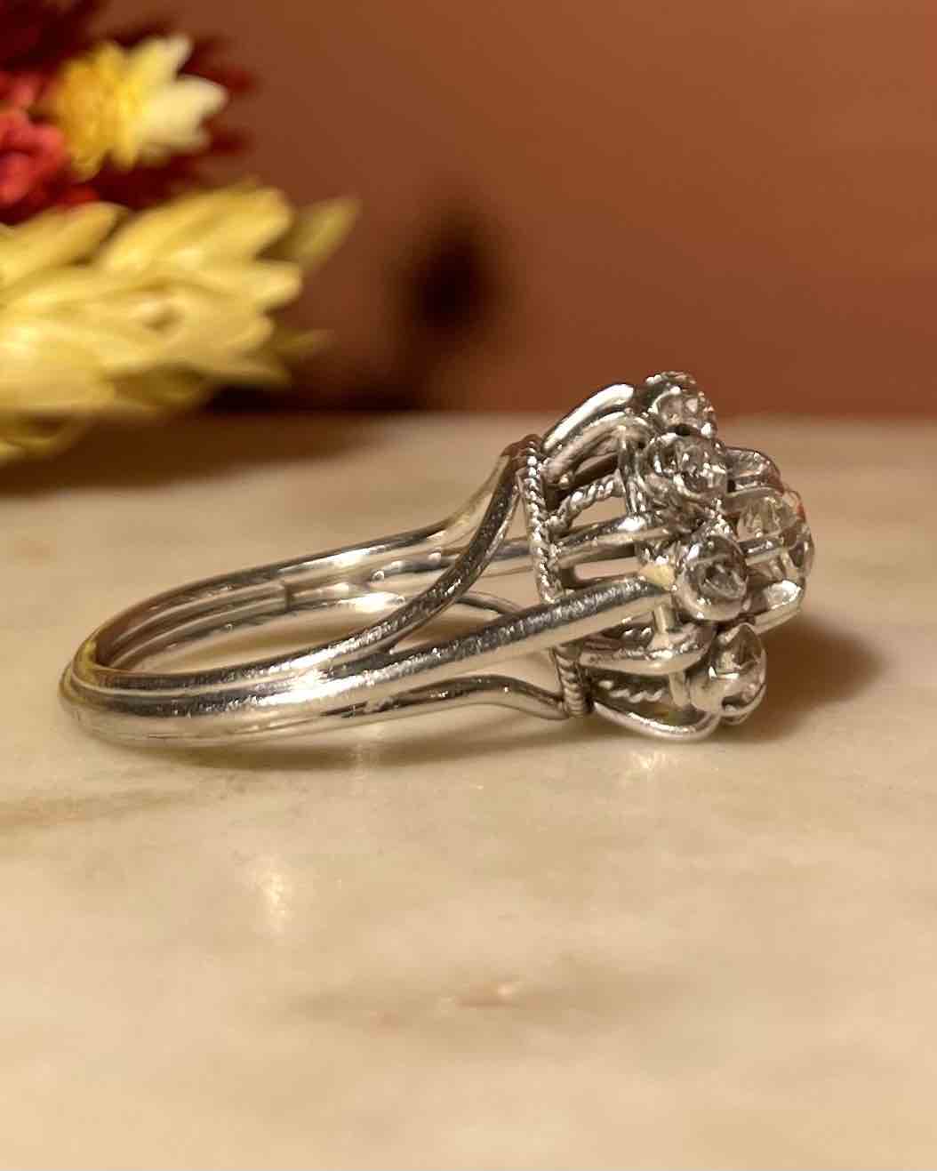 Bague Marguerite Art-Déco Diamants "Domy"