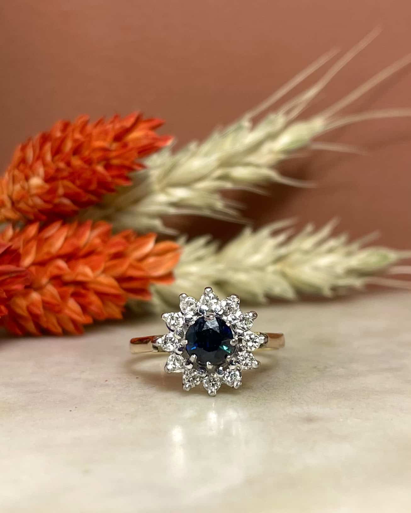 Bague Marguerite Saphir & Diamants "Aliyah"