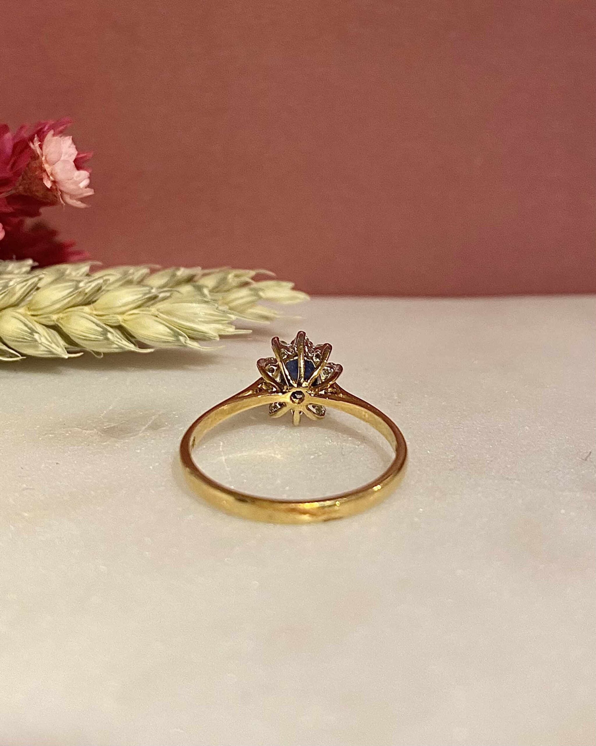 "Antonella" Sapphire & Diamond Daisy Ring