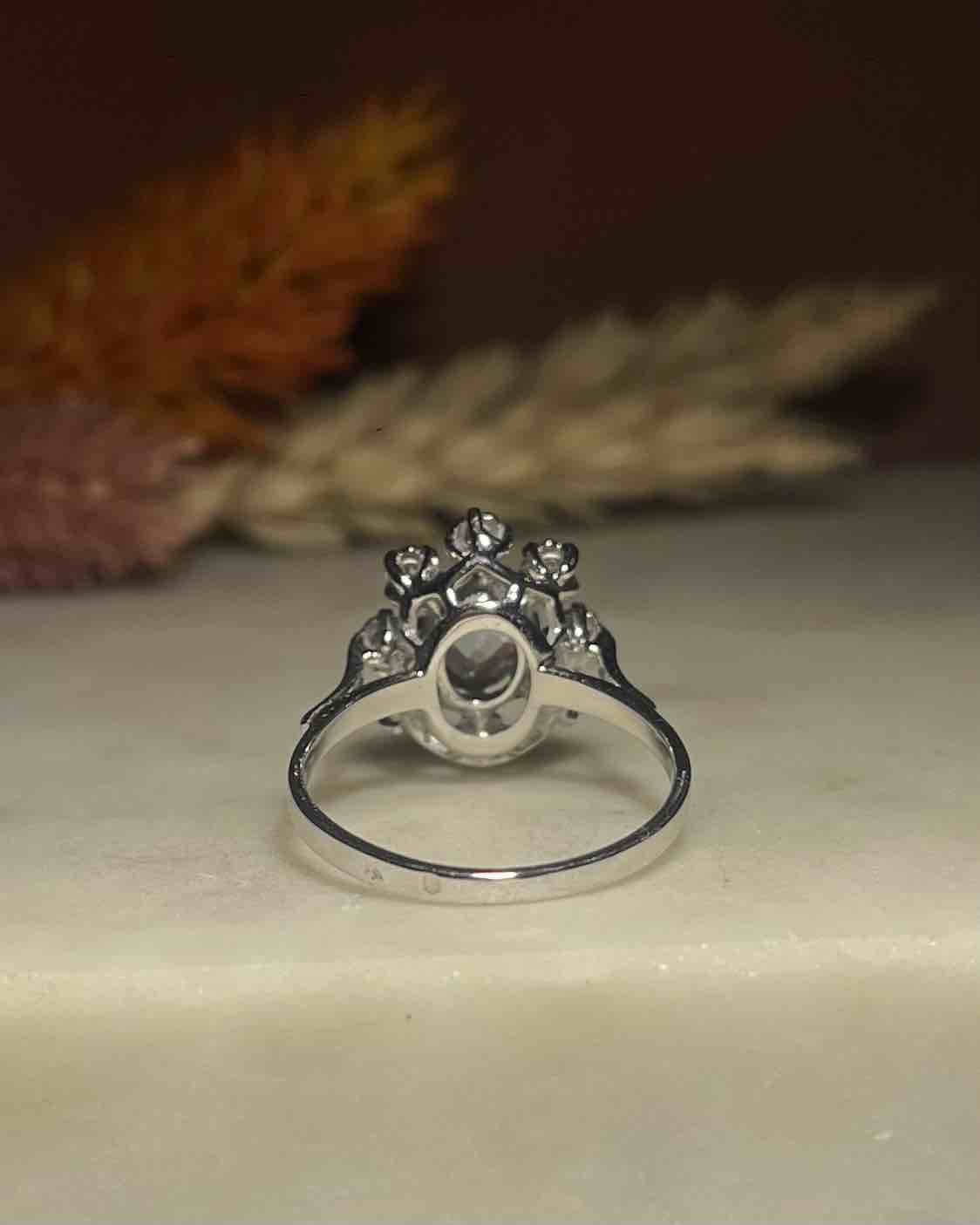 Bague Marguerite topaze & diamants "Yéléna"
