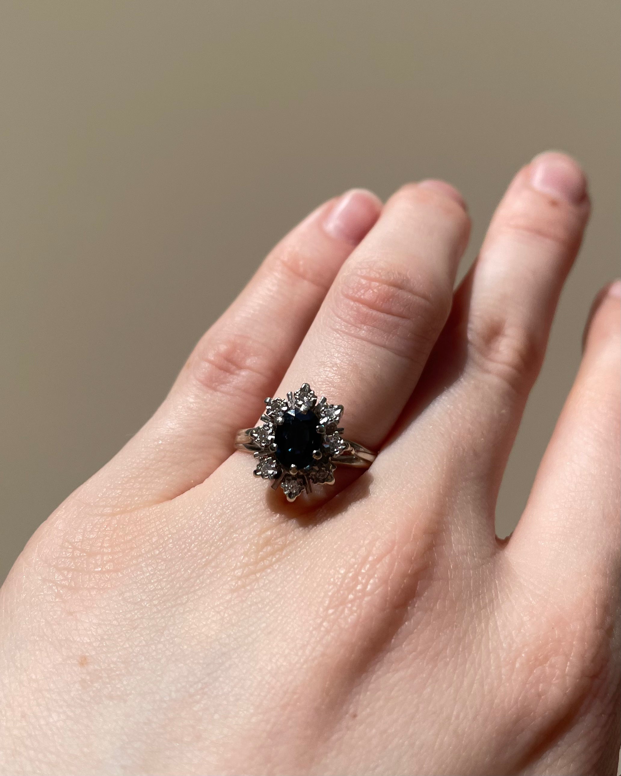 Bague Marguerite Saphir 0.80 carat & Diamants “Belvira”