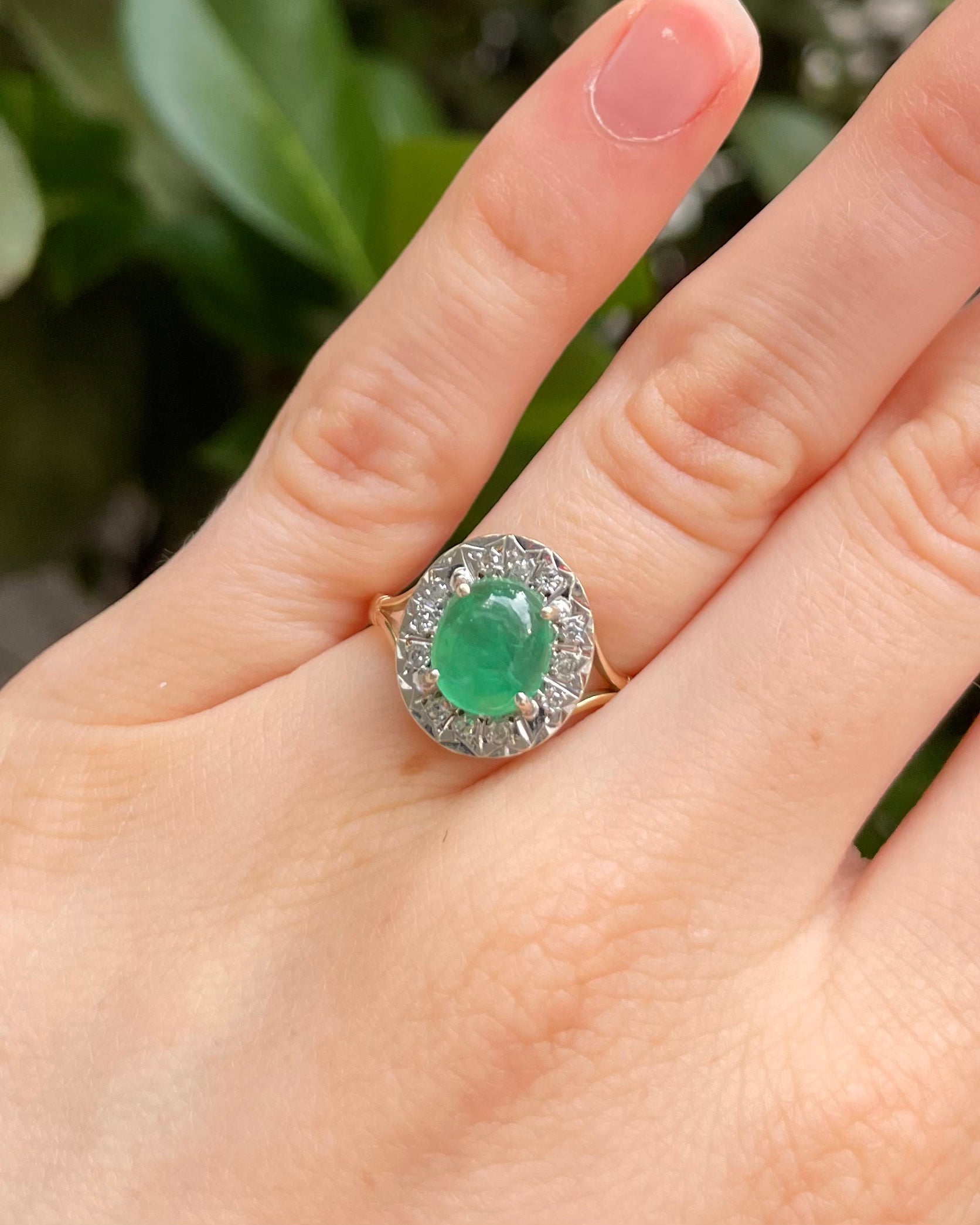 Marguerite Emerald 1.80 Carat & Diamonds Ring "Fayra"