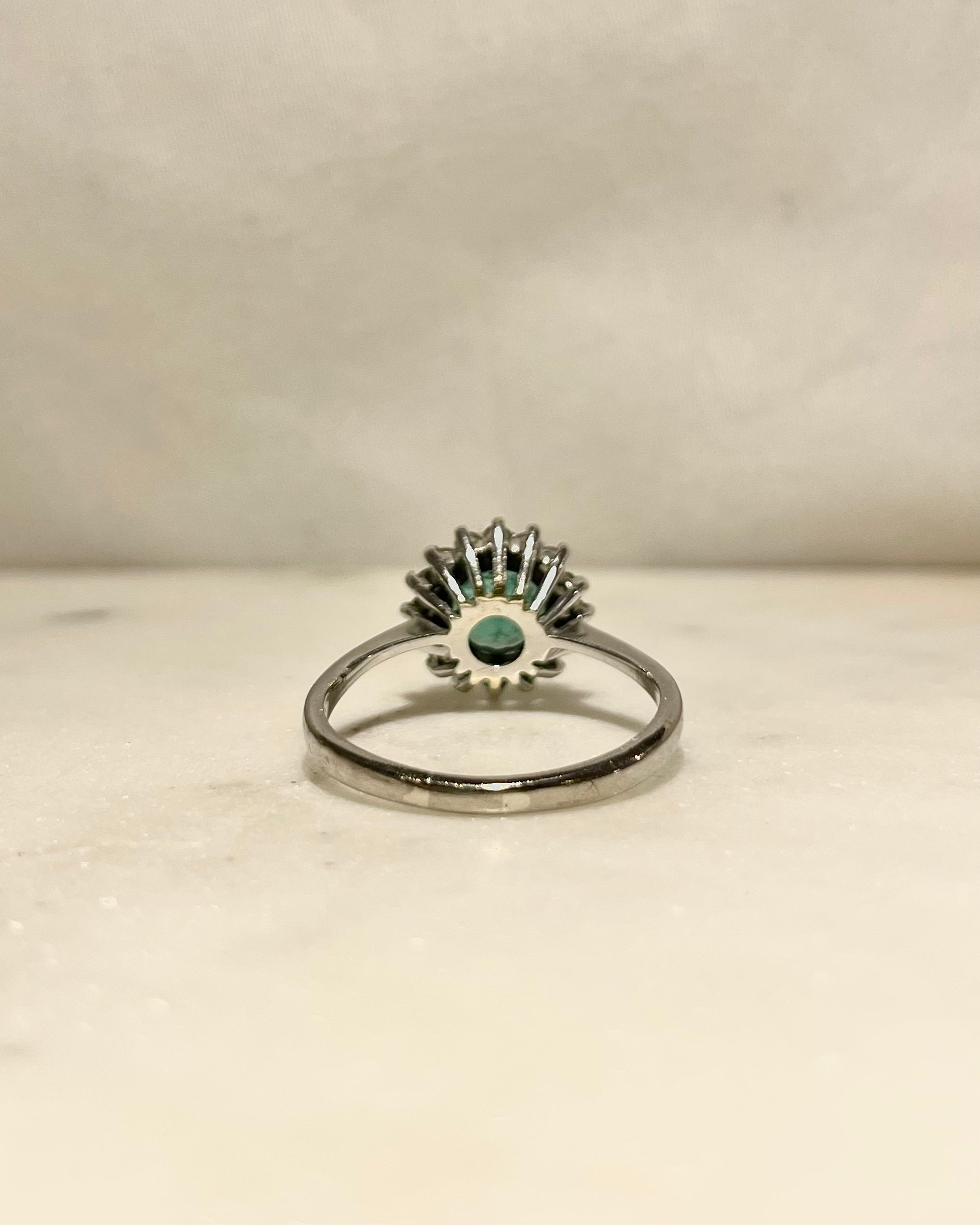 Bague Marguerite Émeraude 1 carat & Diamants "Théomire"