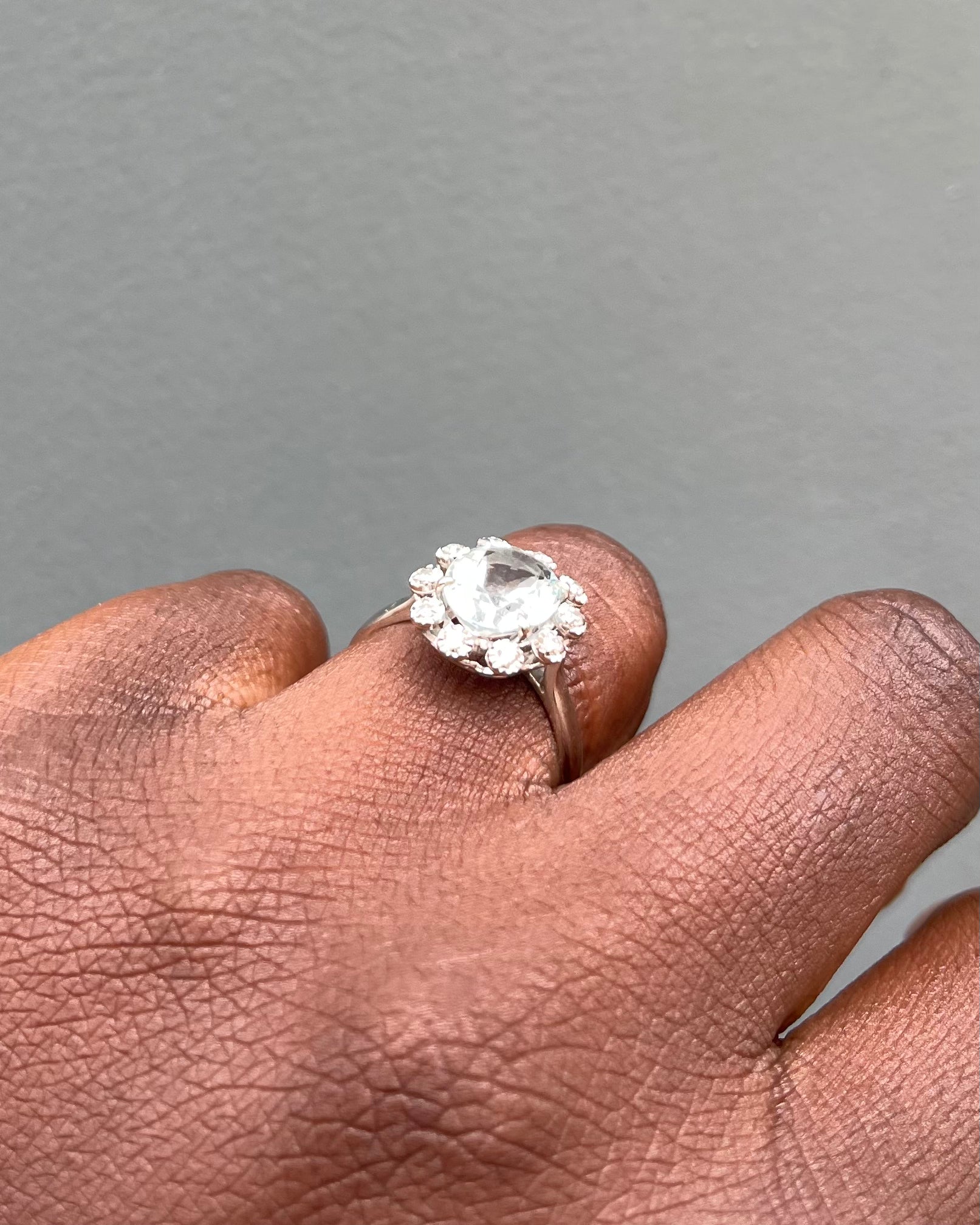 Bague Marguerite Aigue-Marine 2.30 carats & Diamants "Inaya"