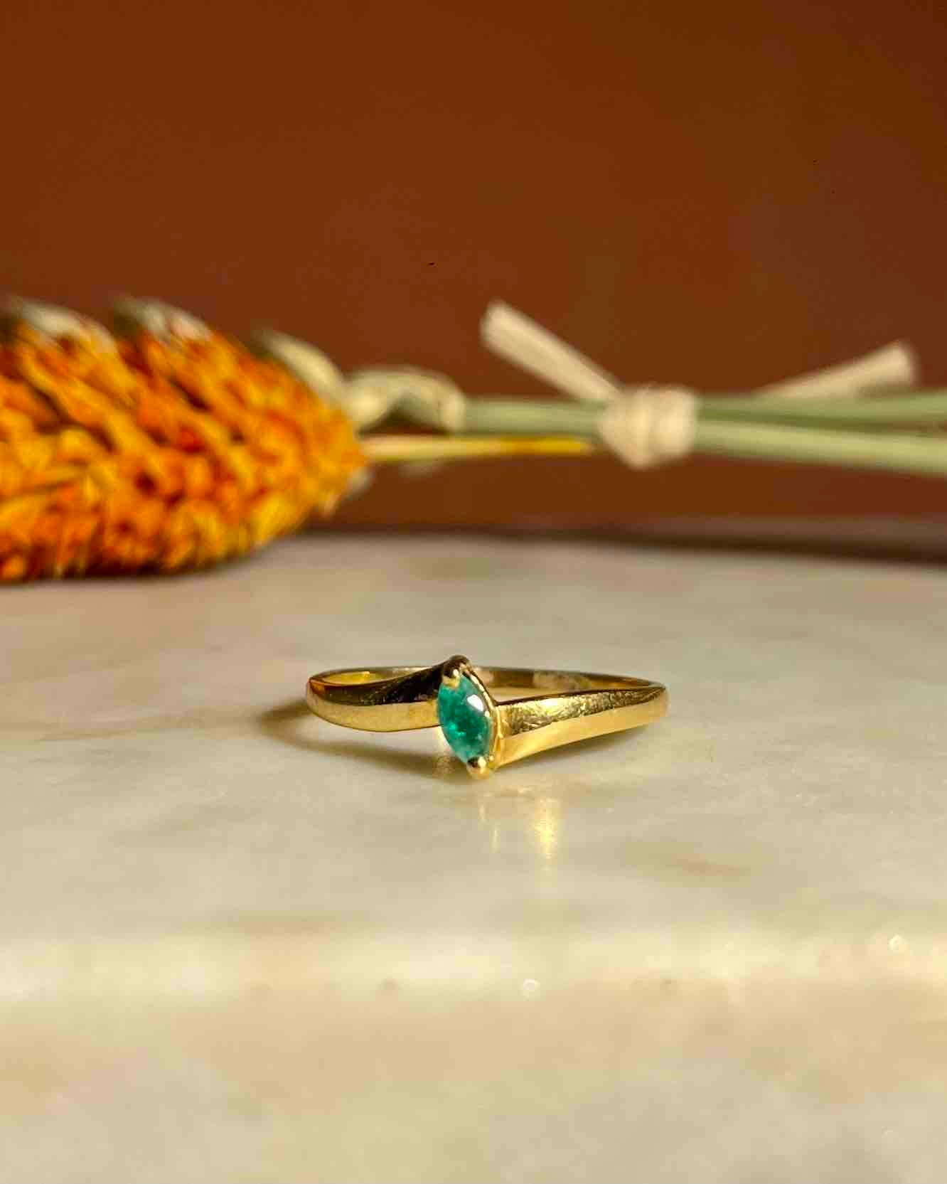 Anillo vintage de esmeralda "Jordana"