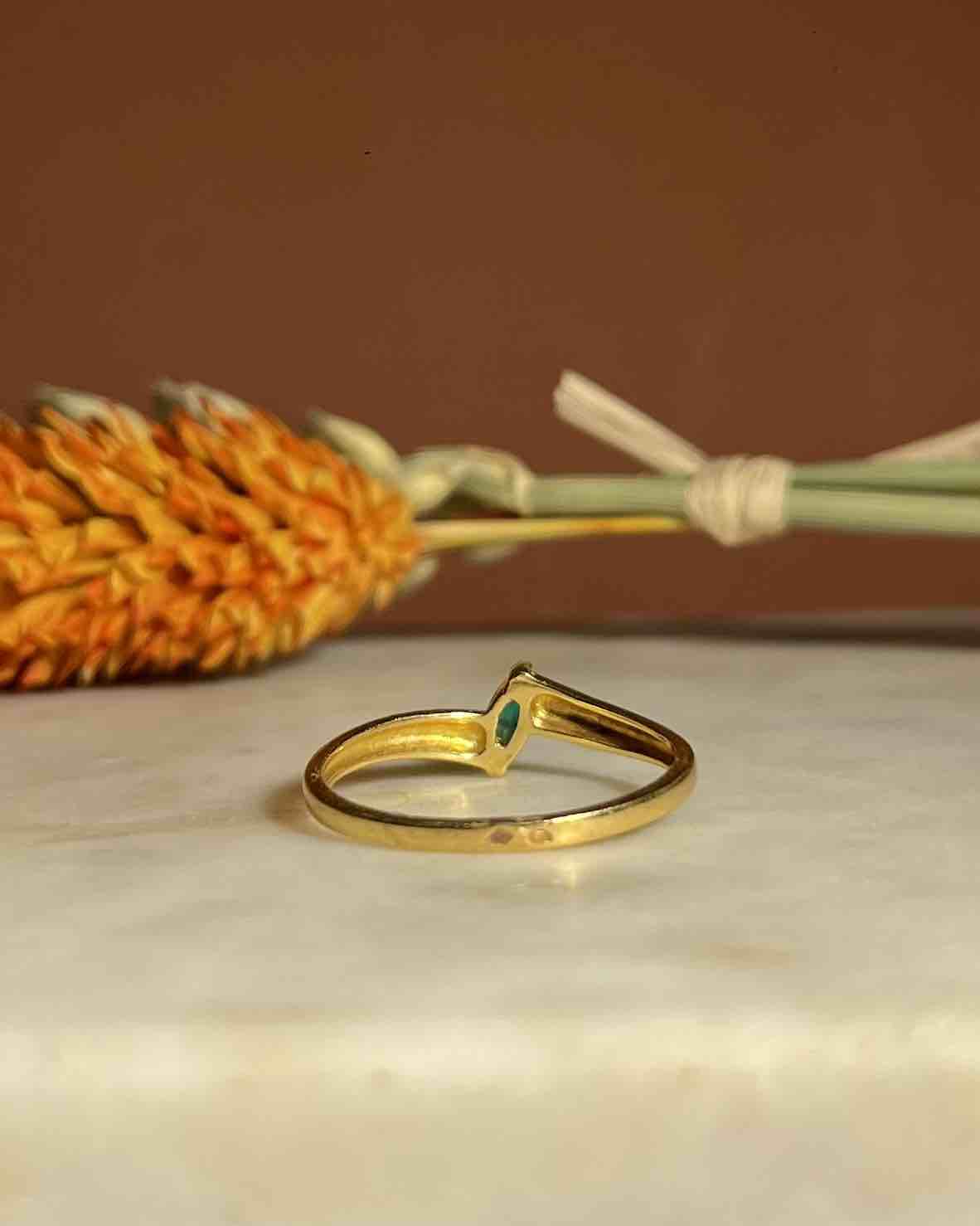 Anillo vintage de esmeralda "Jordana"
