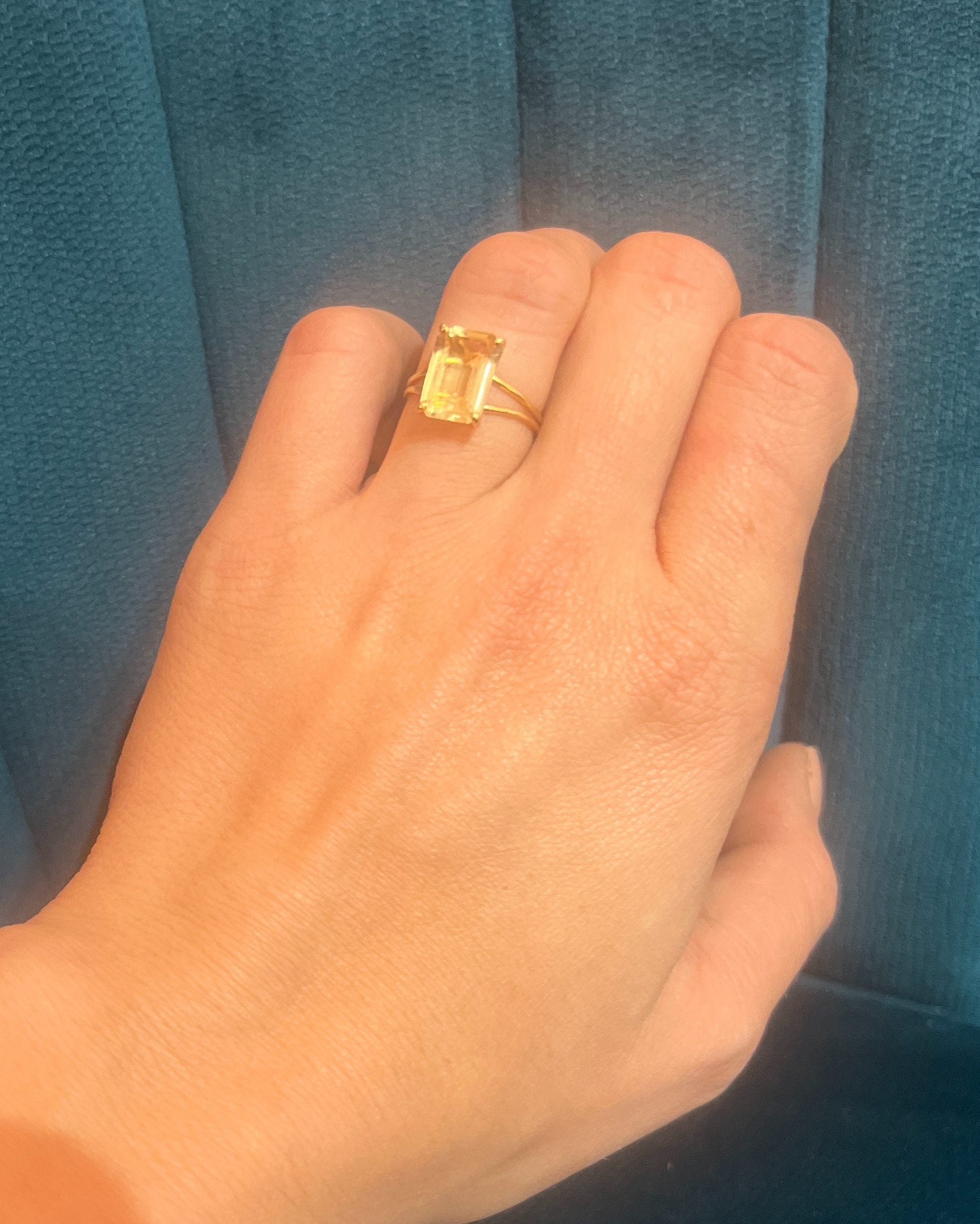 Bague vintage citrine "Nour"