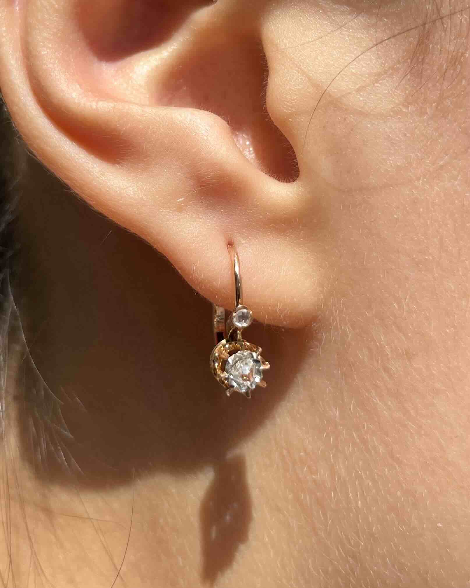 Pendientes vintage de diamantes "Alice"