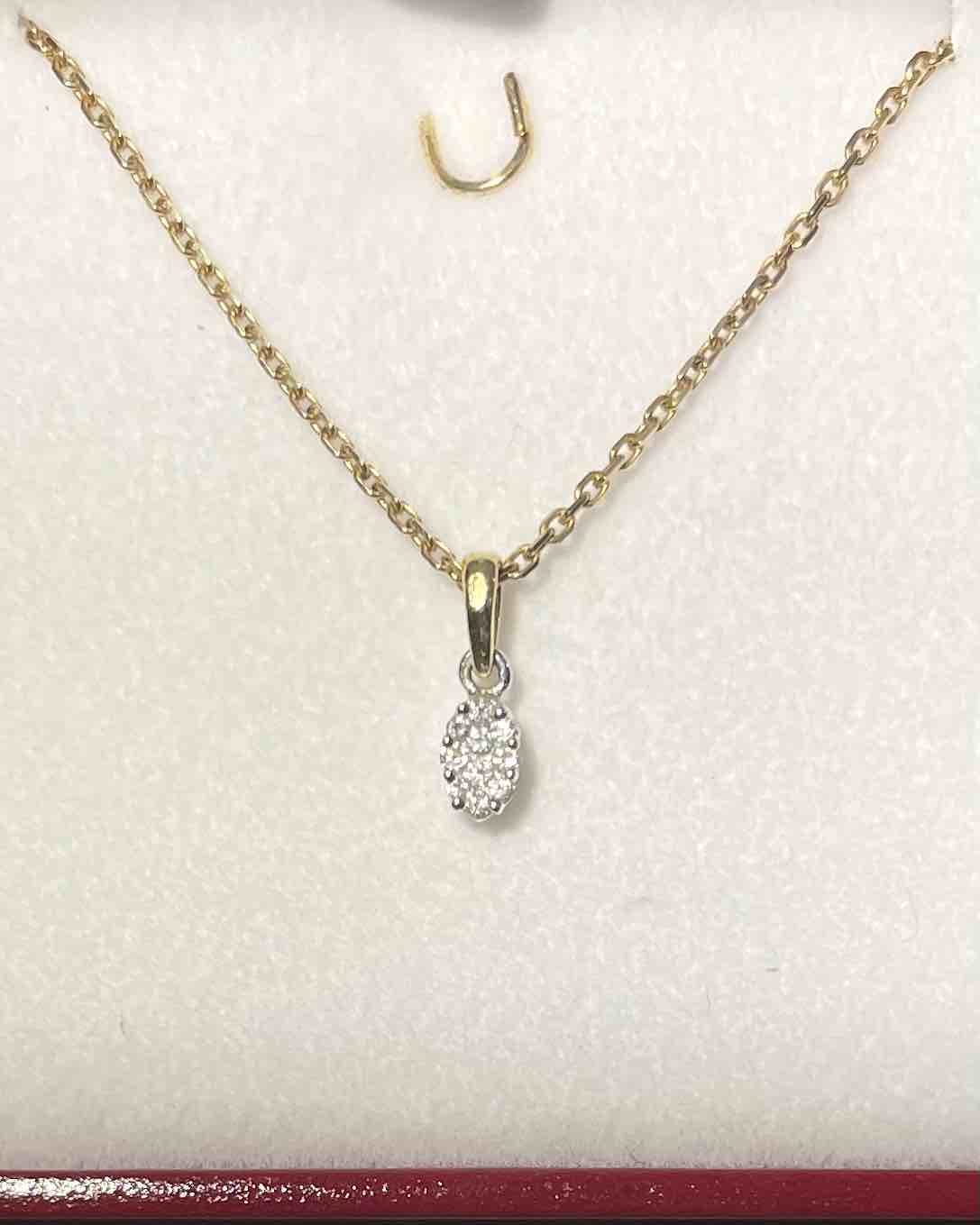 Pendentif 10 Diamants 0.10 carat "Sharon" - Elliade Paris