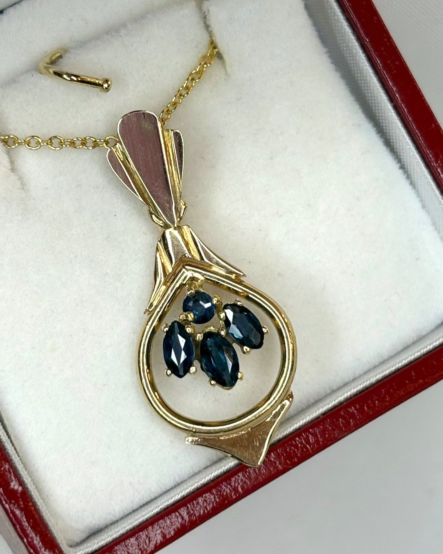 Pendentif 4 Saphirs 0.70 carat "Syrine" - Elliade Paris