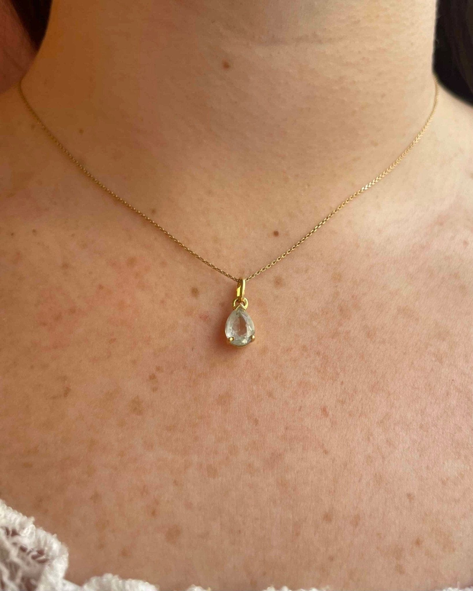 Pendentif Aigue - Marine 1 carat "Salomé" - Elliade Paris