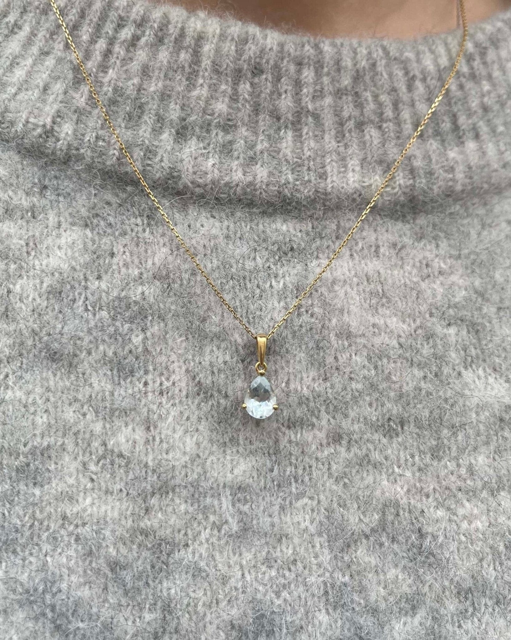 Pendentif Aigue - Marine 1.15 carat "Arielle" - Elliade Paris