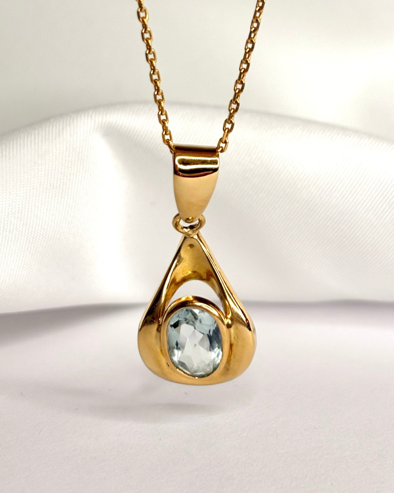 Pendentif Aigue - Marine 1.35 carat "Sienna" - Elliade Paris