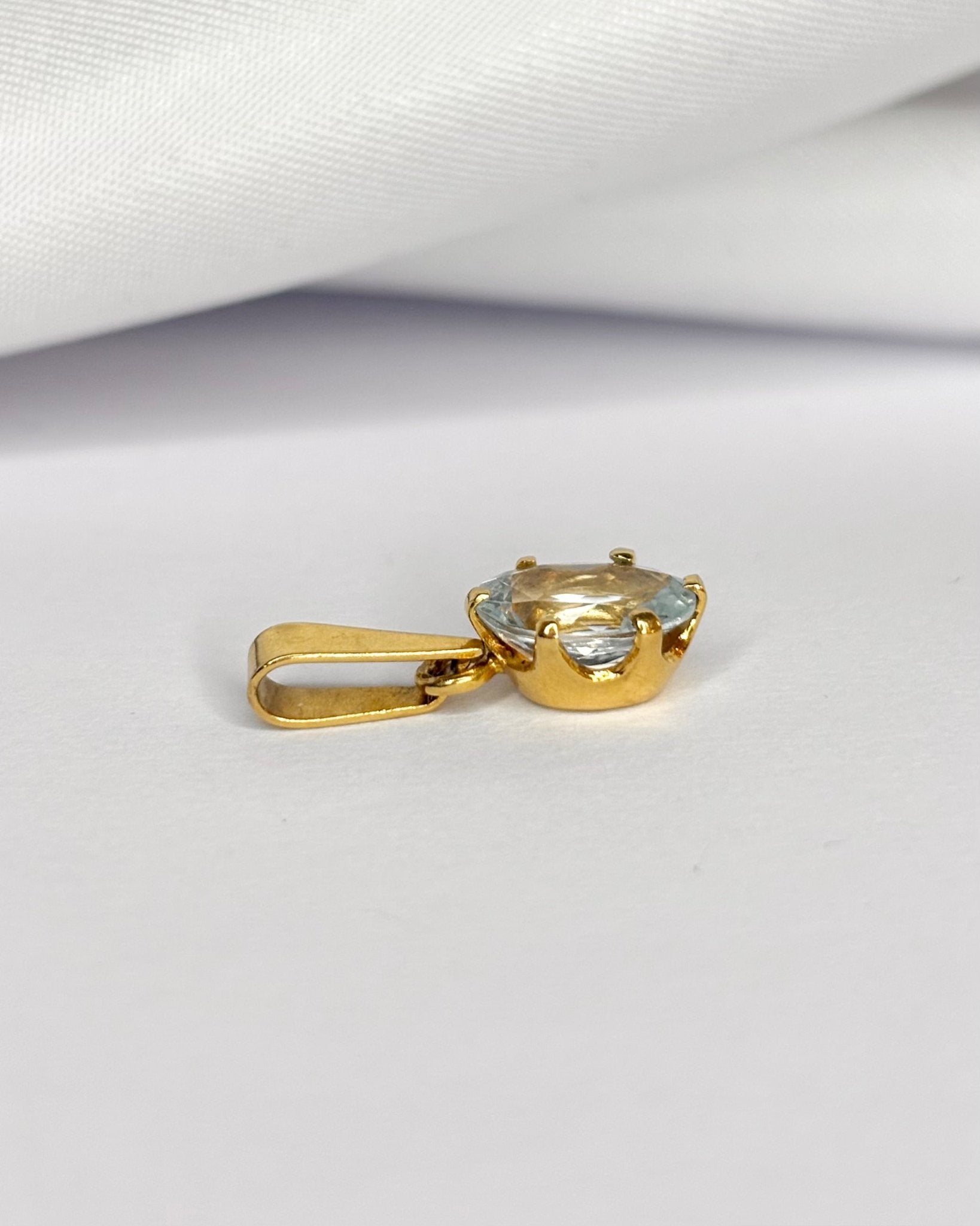 Pendentif Aigue - Marine 1.70 carat "Fanny" - Elliade Paris