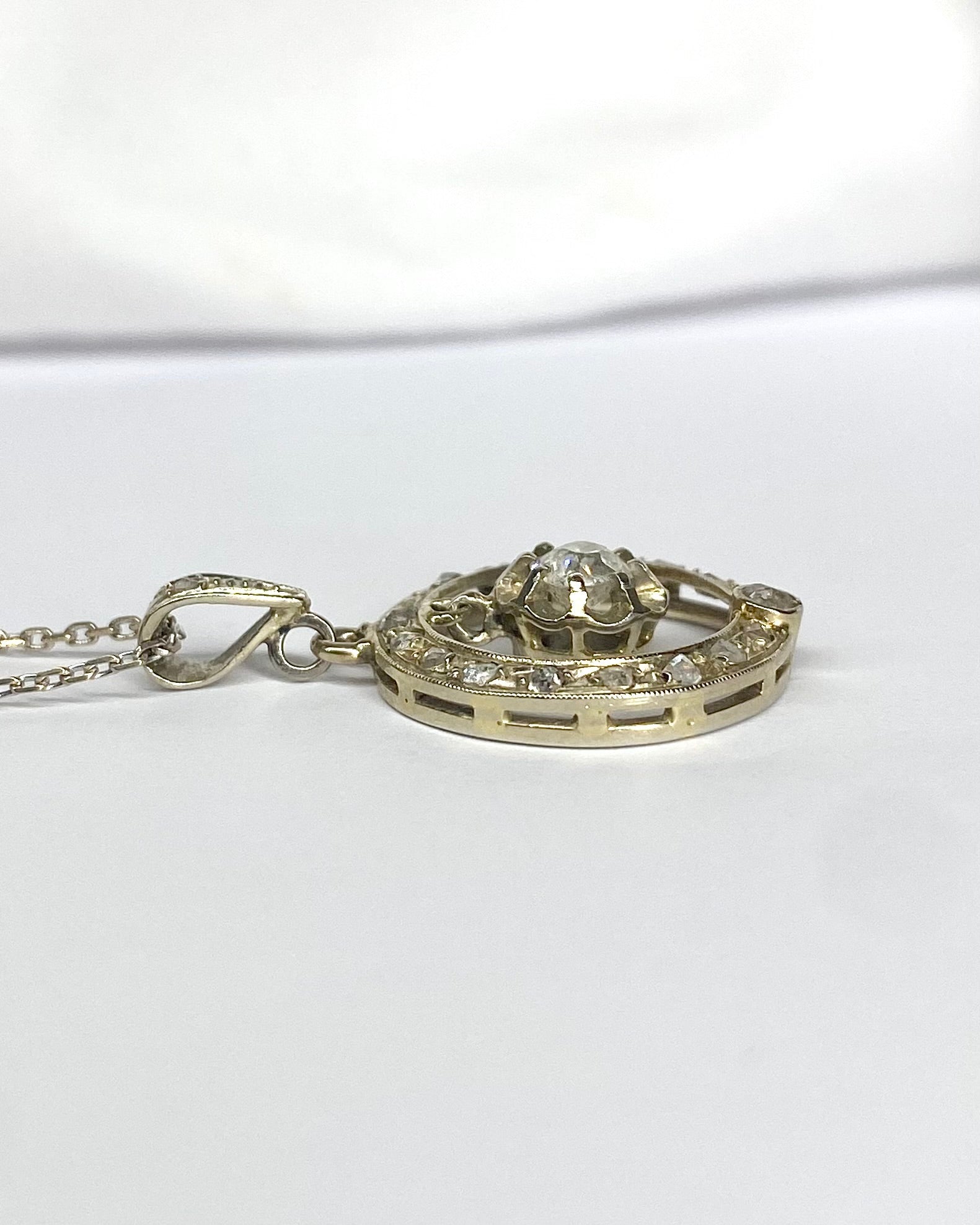 Pendentif Art Déco Diamants 0.44 carat "Victoria" - Elliade Paris