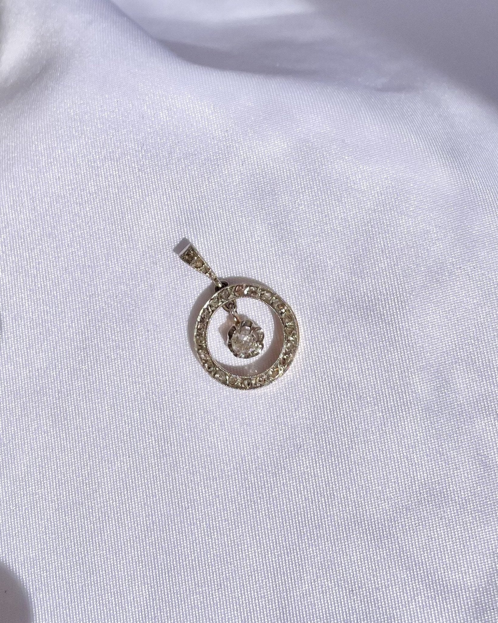 Pendentif Art - déco diamants "Katarina" - Elliade Paris
