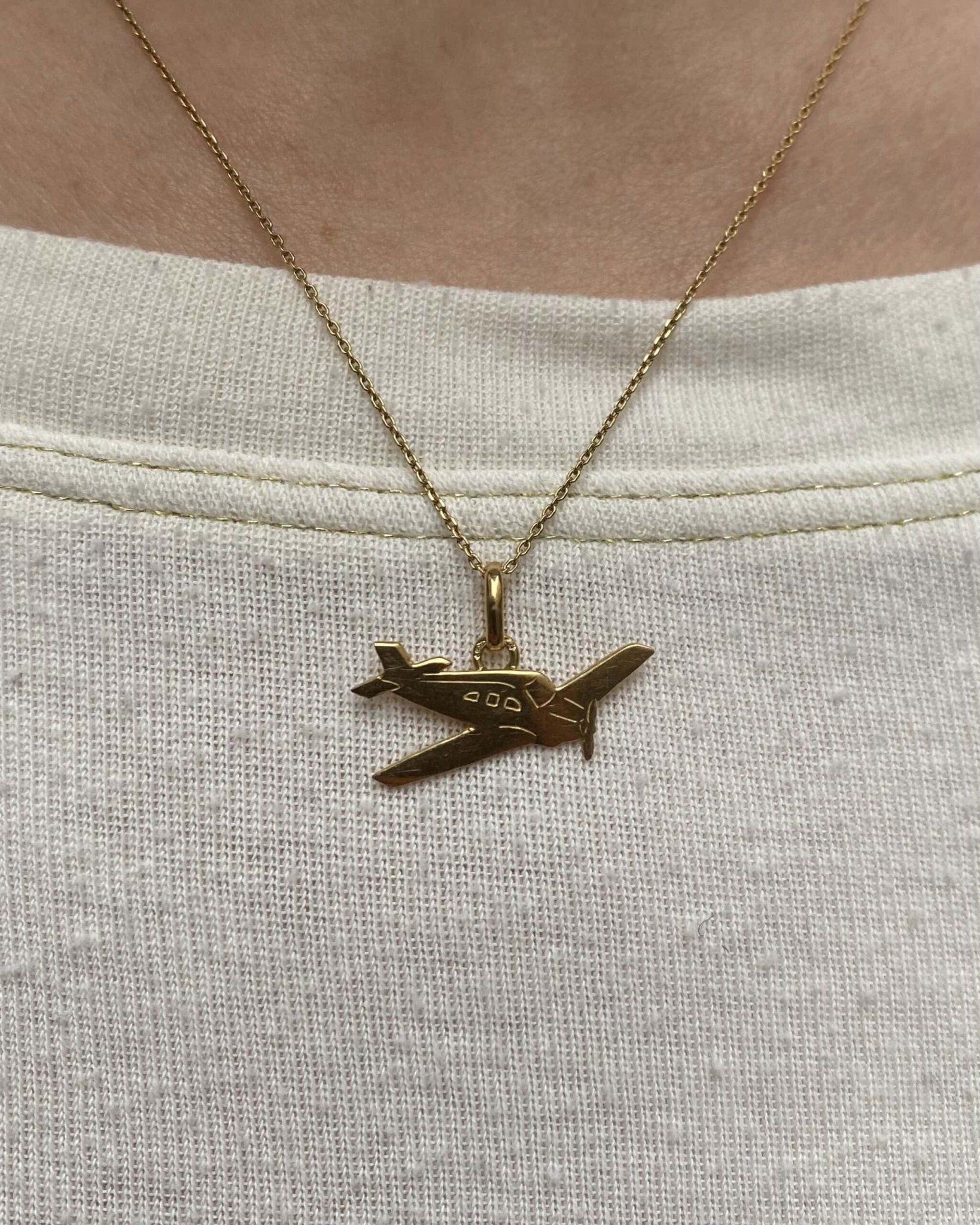 Pendentif Avion Or 18 carats "Jake" - Elliade Paris