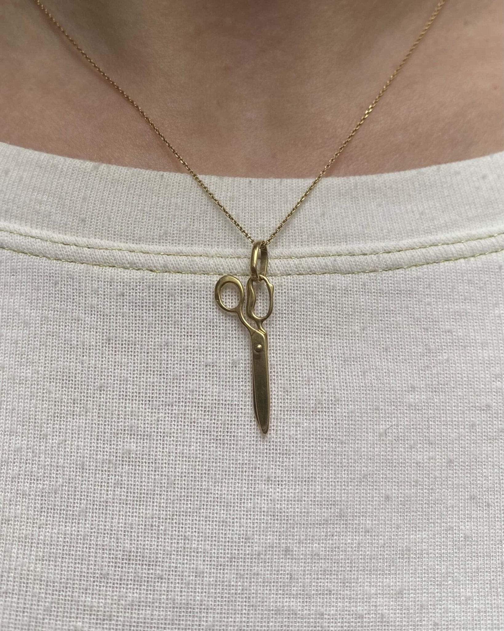 Pendentif Ciseaux en Or 18 carats "Alicéa" - Elliade Paris