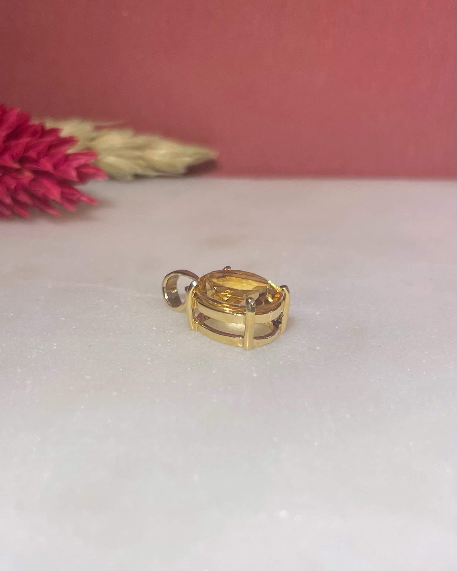 Pendentif Citrine 3 carats "Cyrielle" - Elliade Paris