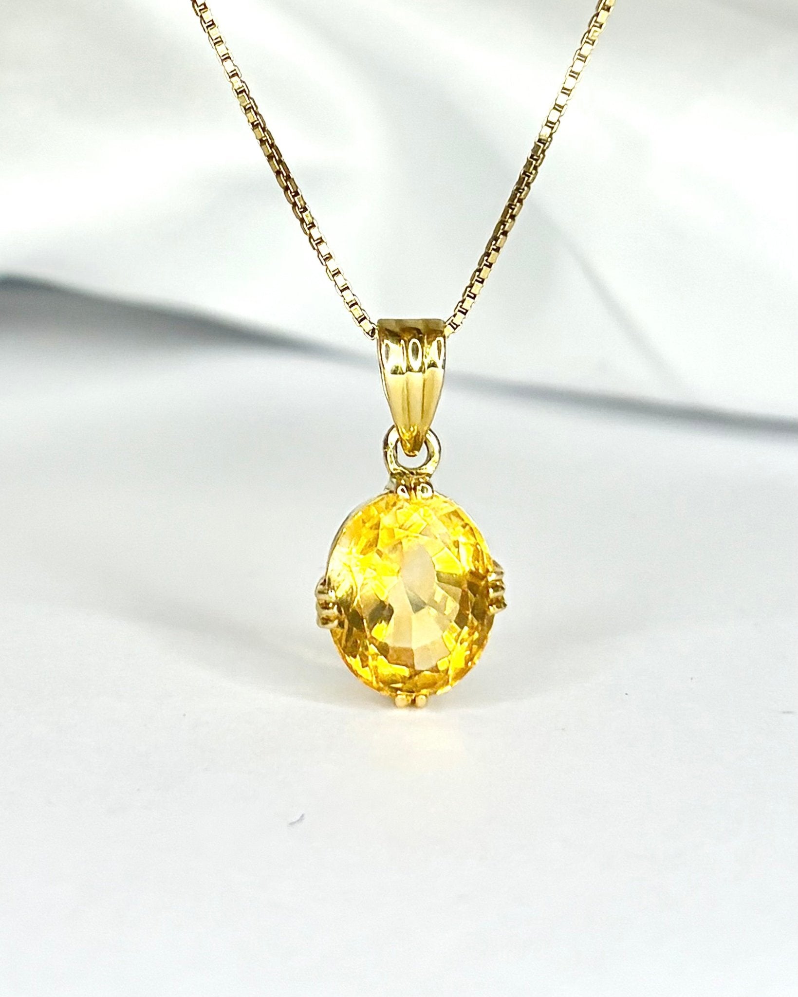 Pendentif Citrine 4.84 carats "Auriane" - Elliade Paris