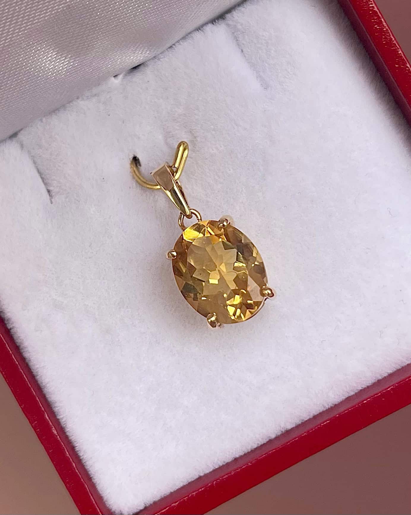 Pendentif Citrine 3 carats "Cyrielle"