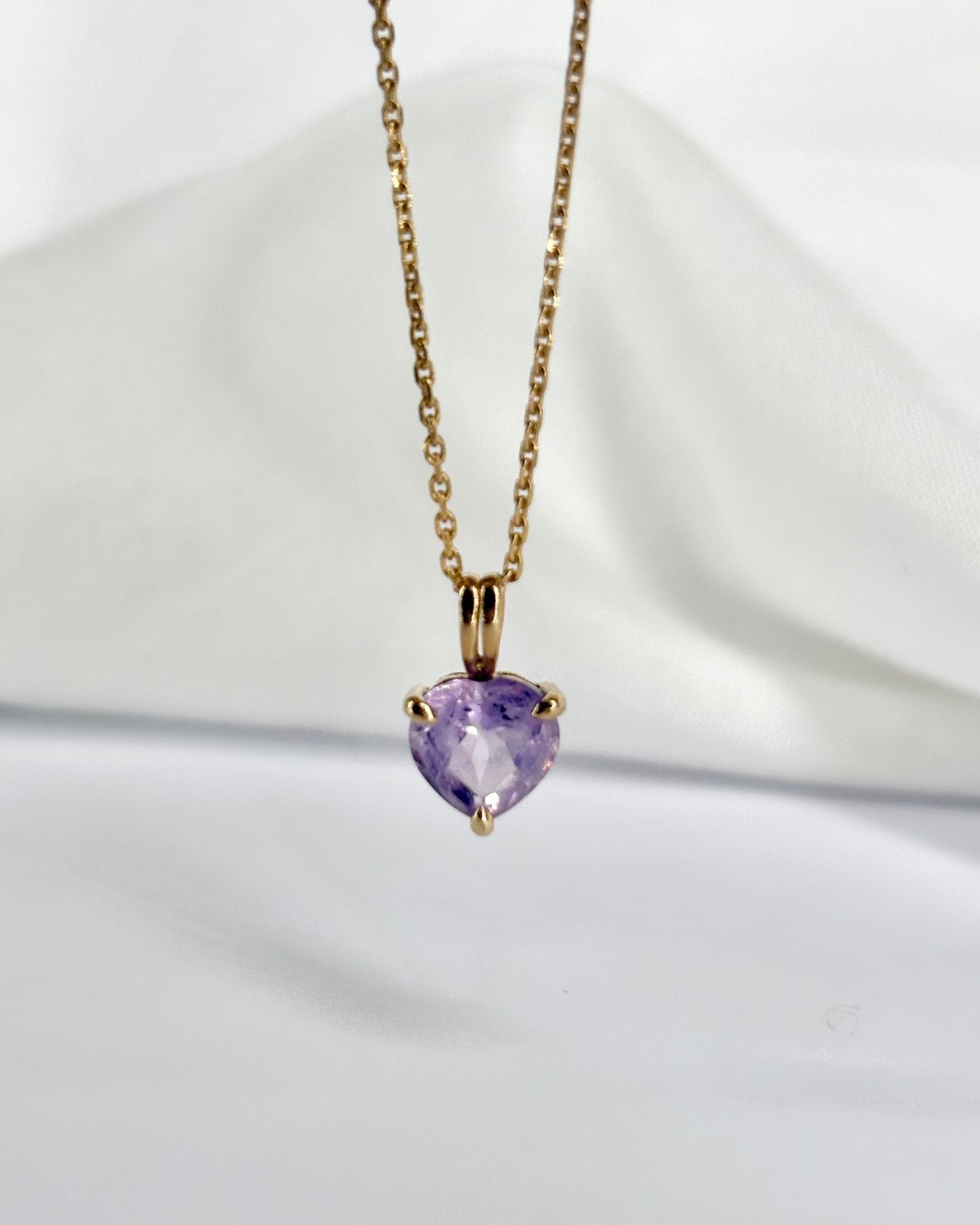 Pendentif Cœur Améthyste 0.90 carat "Joy" - Elliade Paris