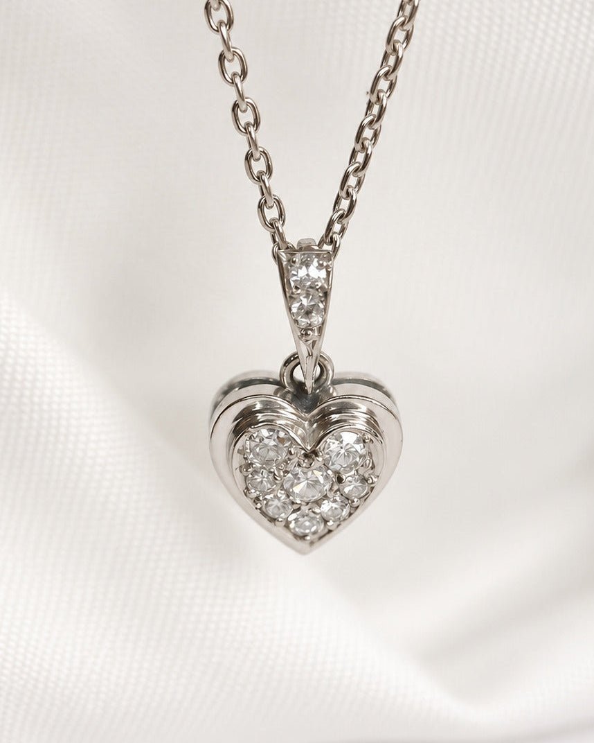 Pendentif Cœur Diamants 0.29 carat "Nicole" - Elliade Paris