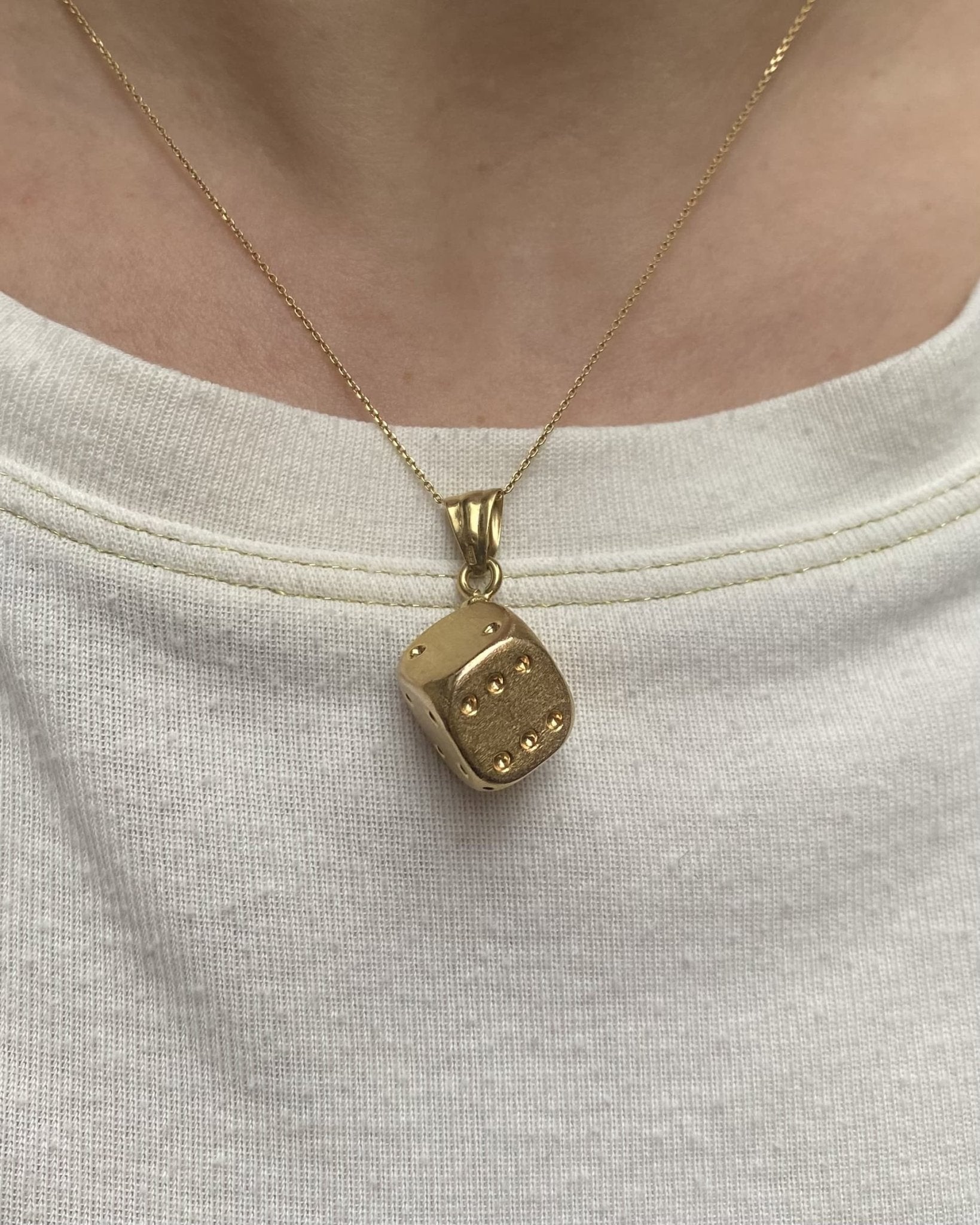 Pendentif Dé Artlinea Or 18 carats "Daniel" - Elliade Paris