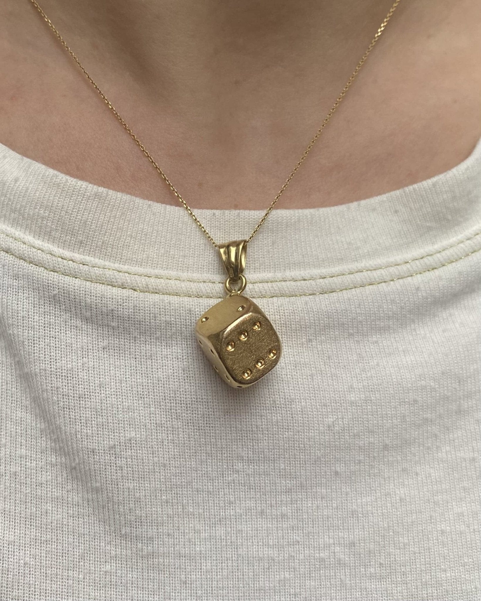 Pendentif Dé Artlinea Or 18 carats "Daniel" - Elliade Paris