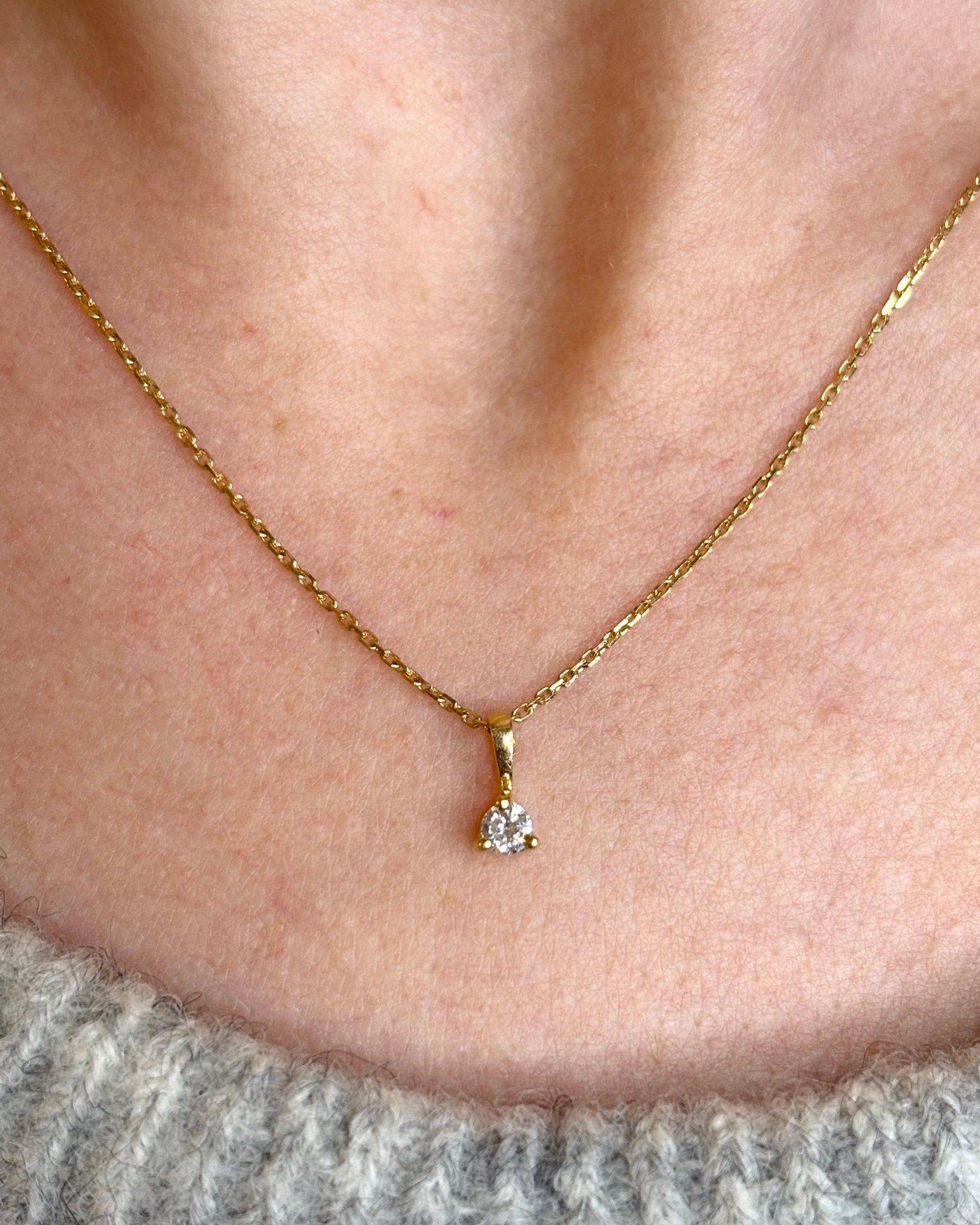 Pendentif Diamant 0.10 carat "Yuna" - Elliade Paris