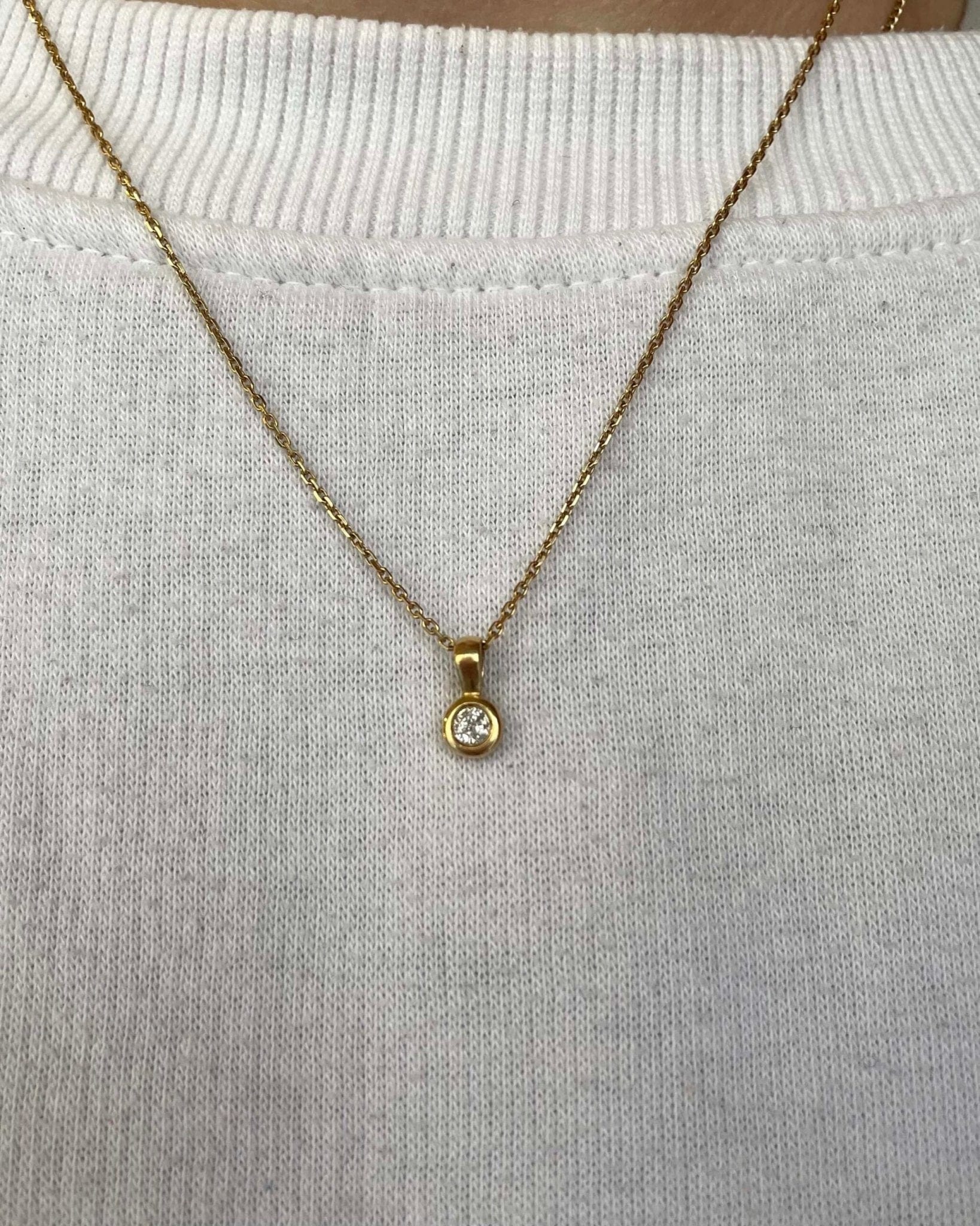 Pendentif Diamant Vintage "Aveline" - Elliade Paris