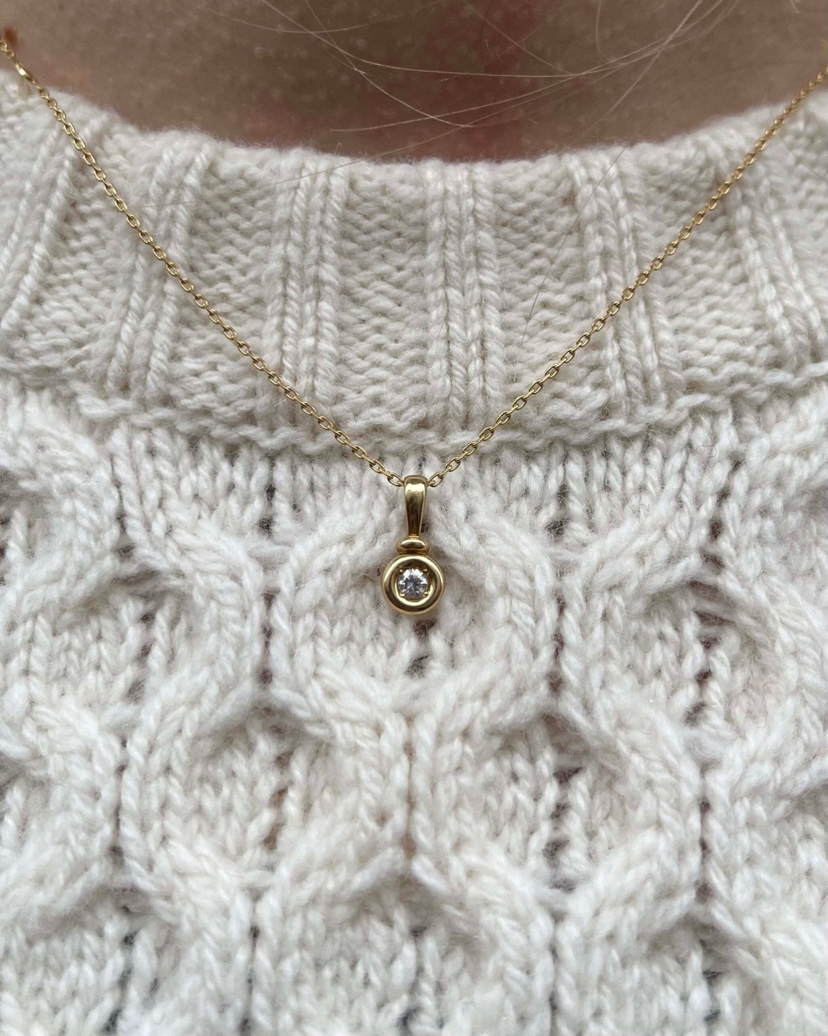 Pendentif diamant vintage "Bria" - Elliade Paris