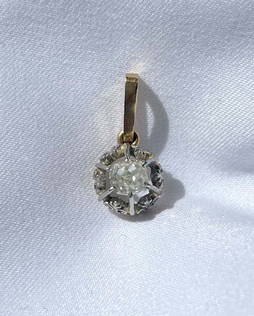 Pendentif diamant vintage "Mélanie" - Elliade Paris