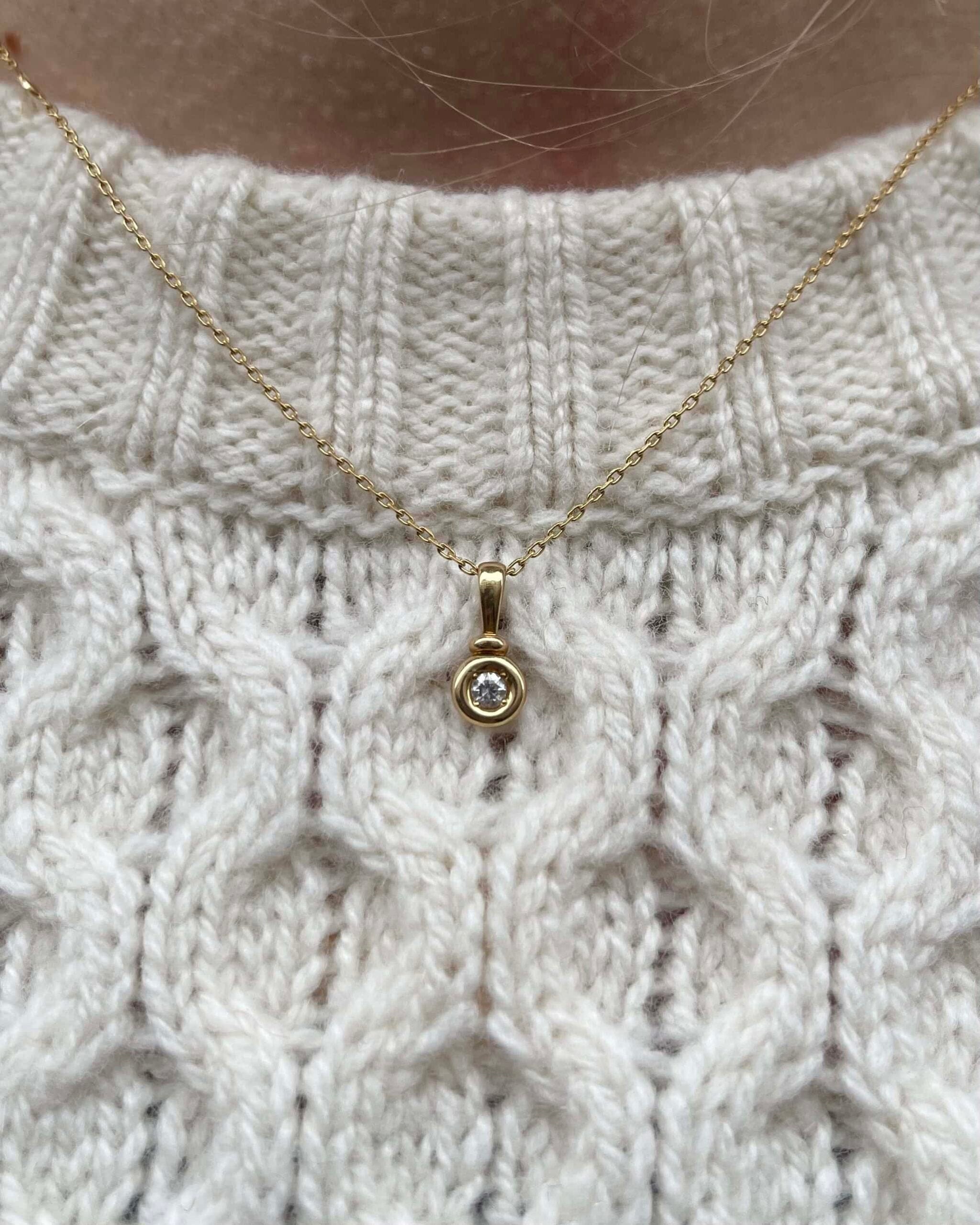 Pendentif diamant vintage "Bria" - Elliade Paris