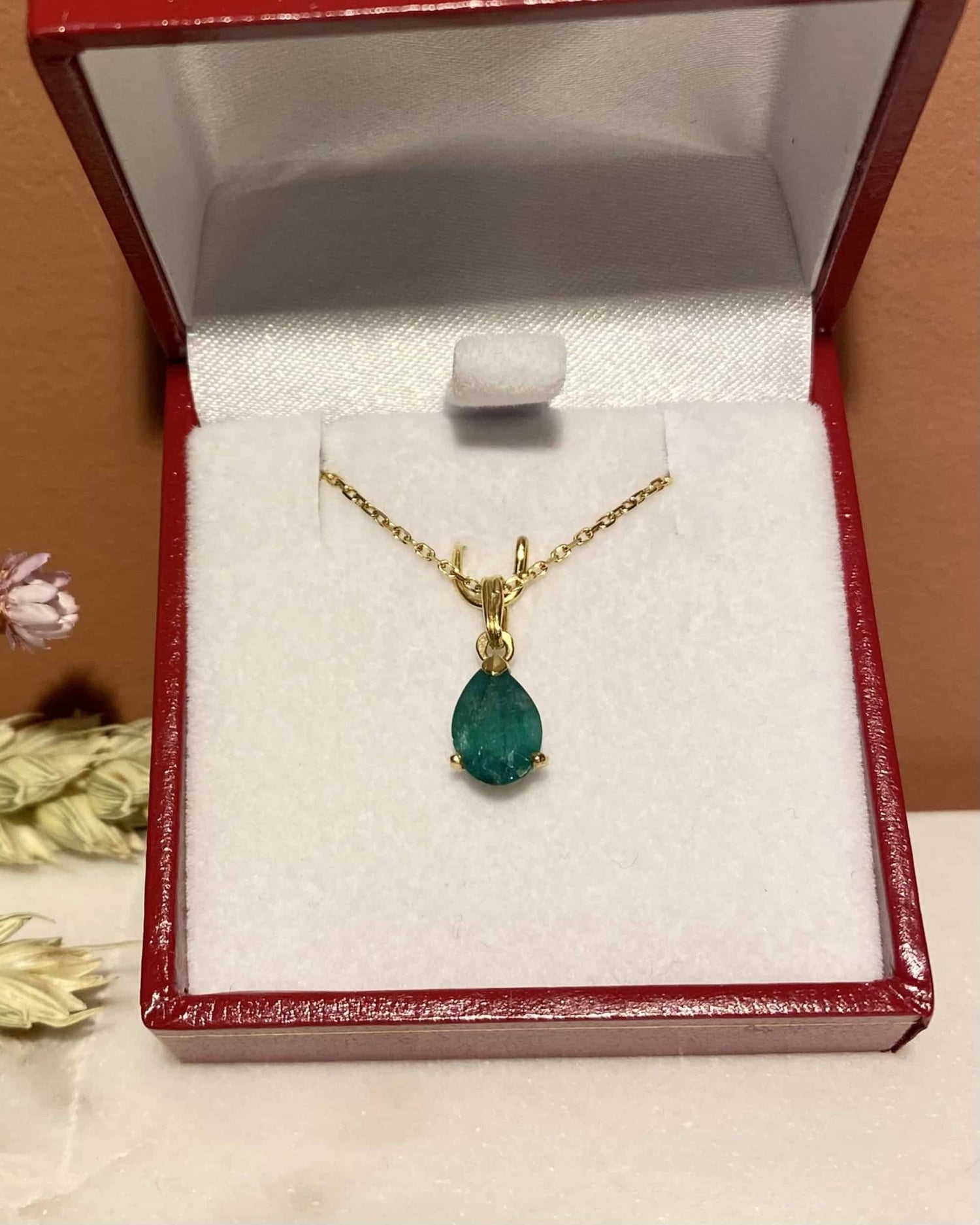 Pendentif Émeraude Vintage "Elia" - Elliade Paris