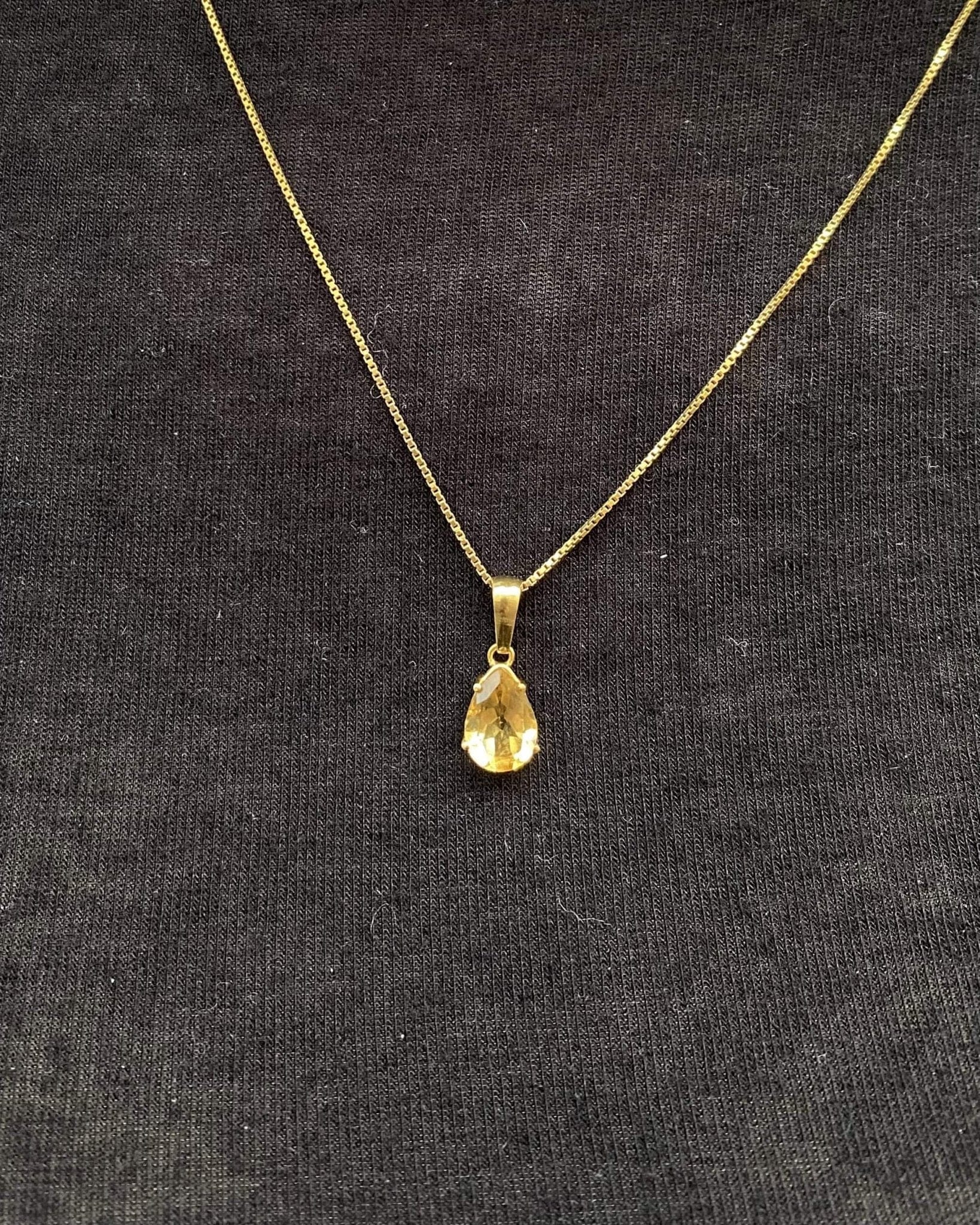 Pendentif Goutte Citrine 1.60 carat "Kai" - Elliade Paris