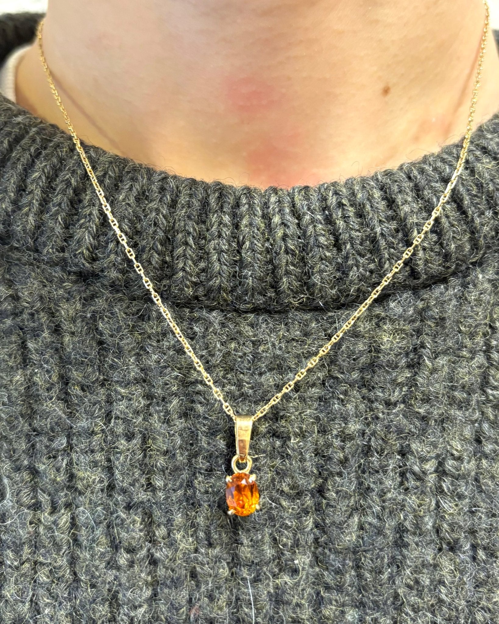 Pendentif Grenat Spessartite 2.20 carats "Ilona" - Elliade Paris