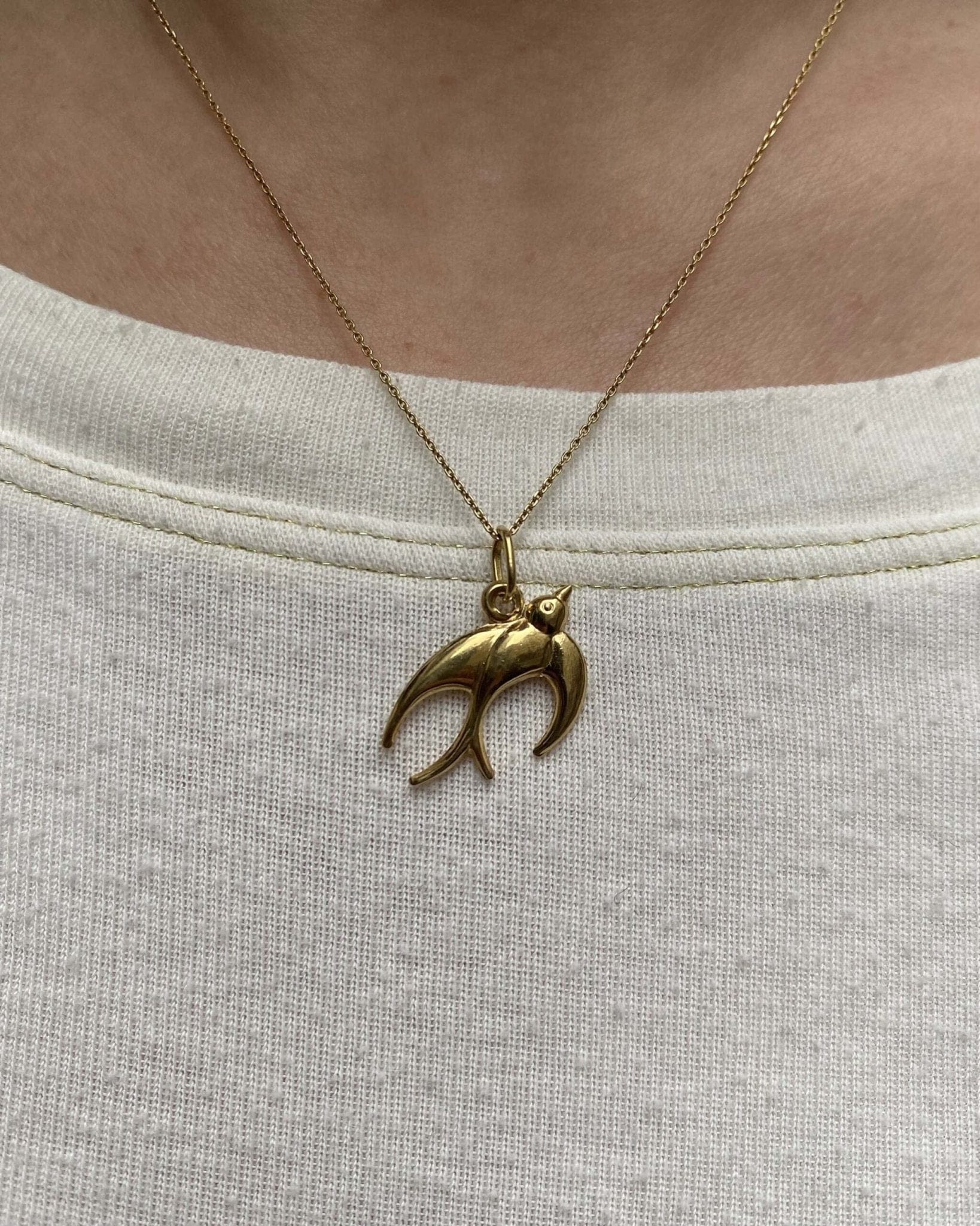Pendentif Hirondelle Or 18 carats "Frédérique" - Elliade Paris