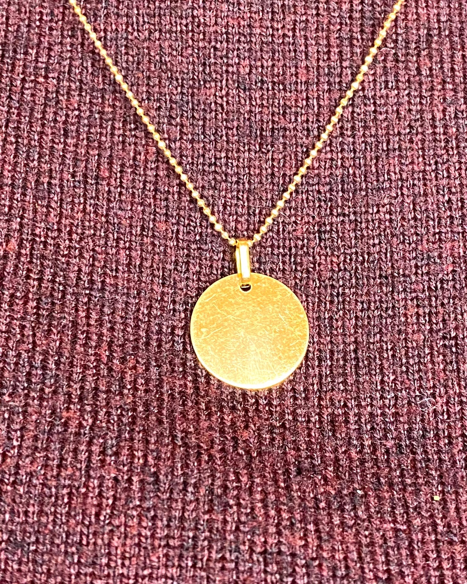 Pendentif Médaillon Or Jaune "Jimmy" - Elliade Paris