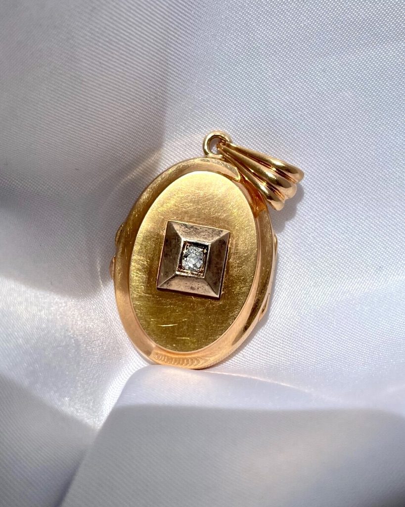 Pendentif médaillon ouvrant diamant "Colombe" - Elliade Paris