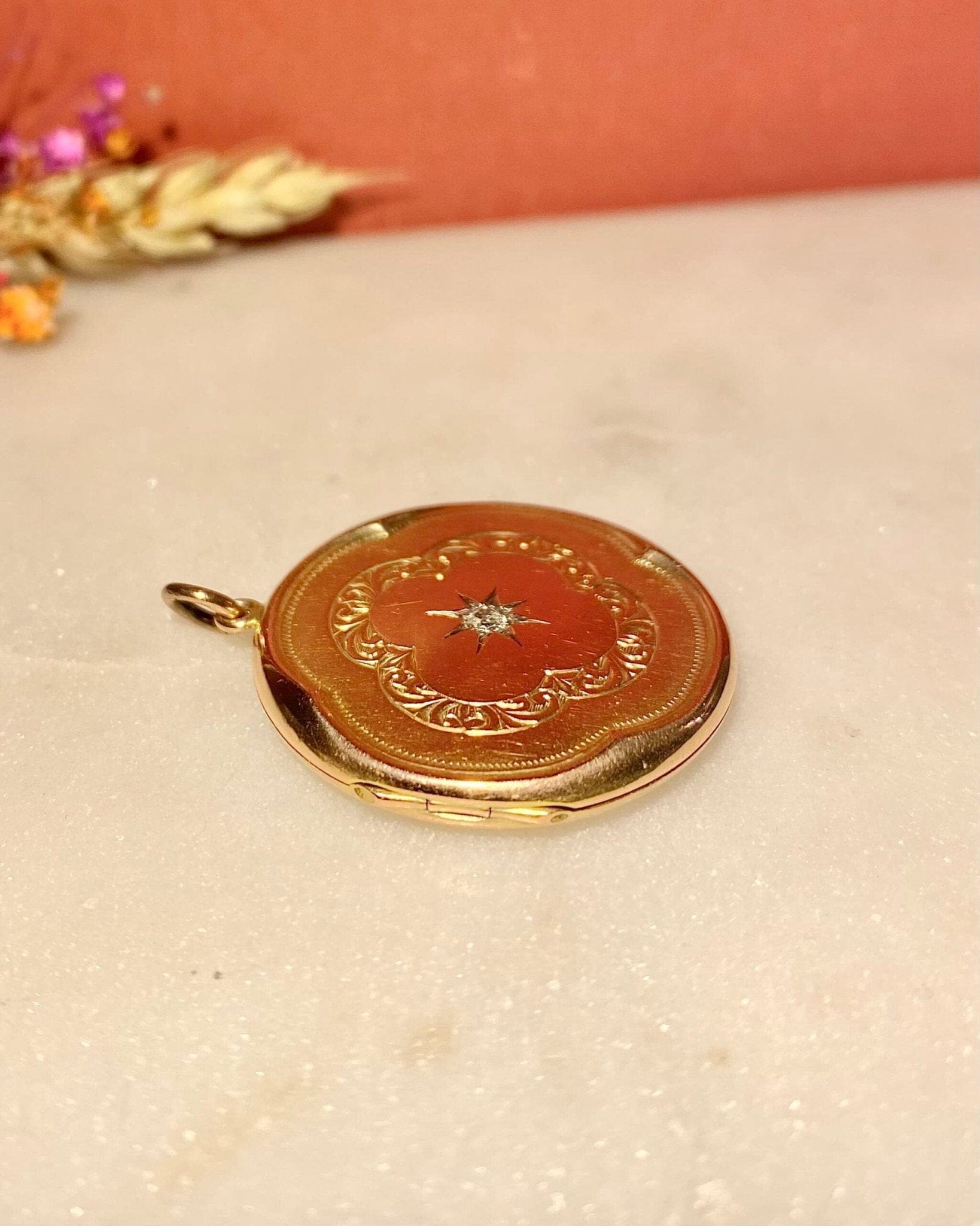 Pendentif Médaillon Ouvrant Or & Diamant "Yasmina" - Elliade Paris