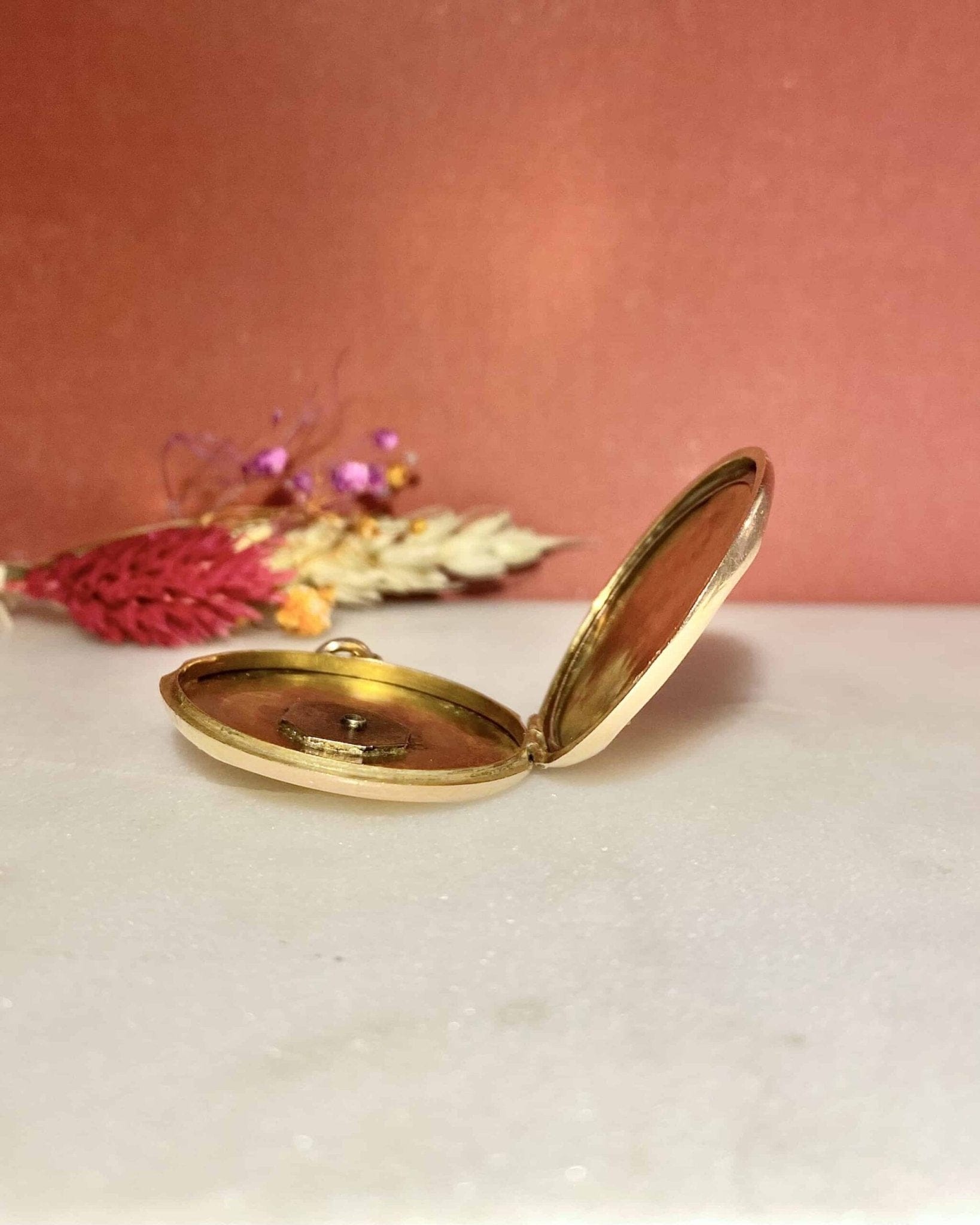 Pendentif Médaillon Ouvrant Or & Diamant "Yasmina" - Elliade Paris