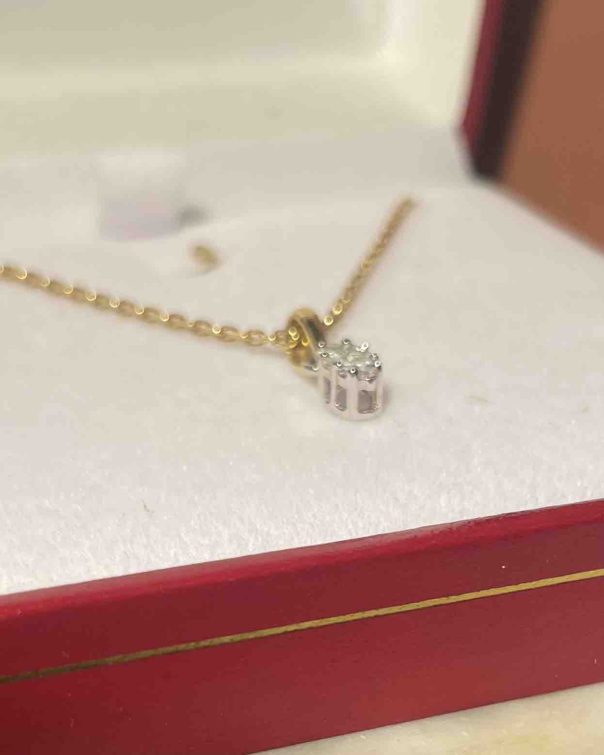 Pendentif 10 Diamants 0.10 carat "Sharon"